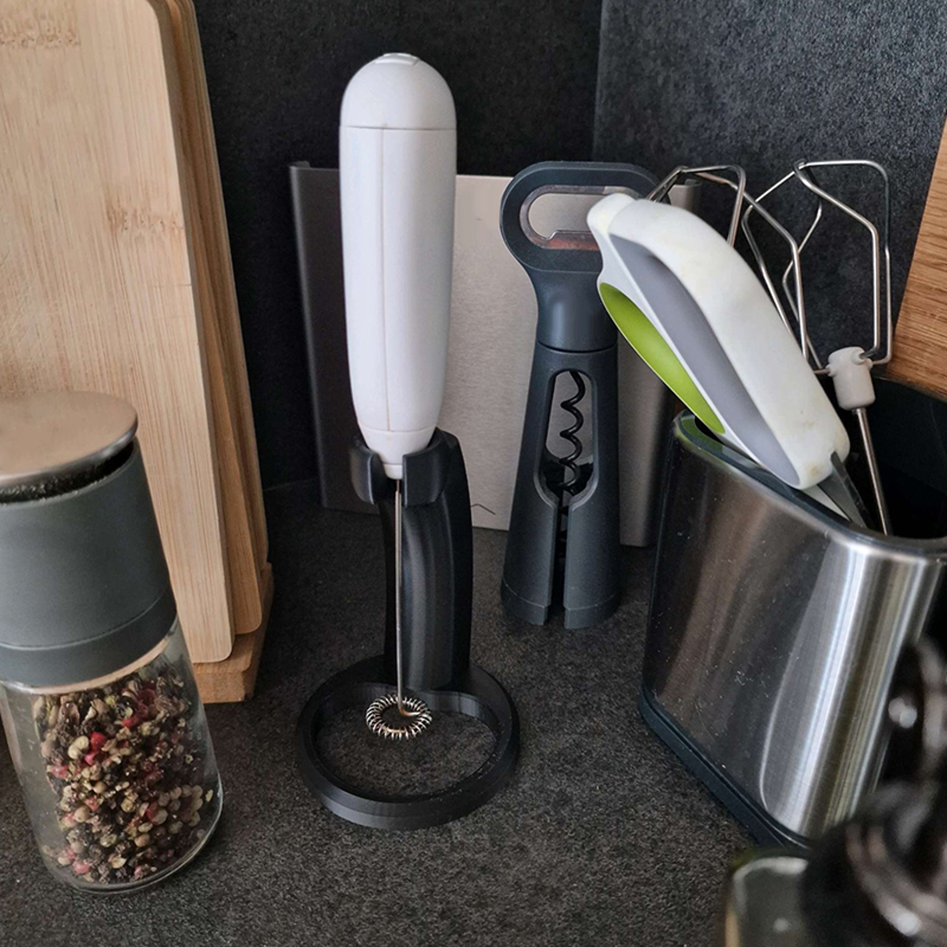 Universal Milk Frother Holder  Coffee Whisk Storage Stand For Egg Beaters And Foam Makers 2