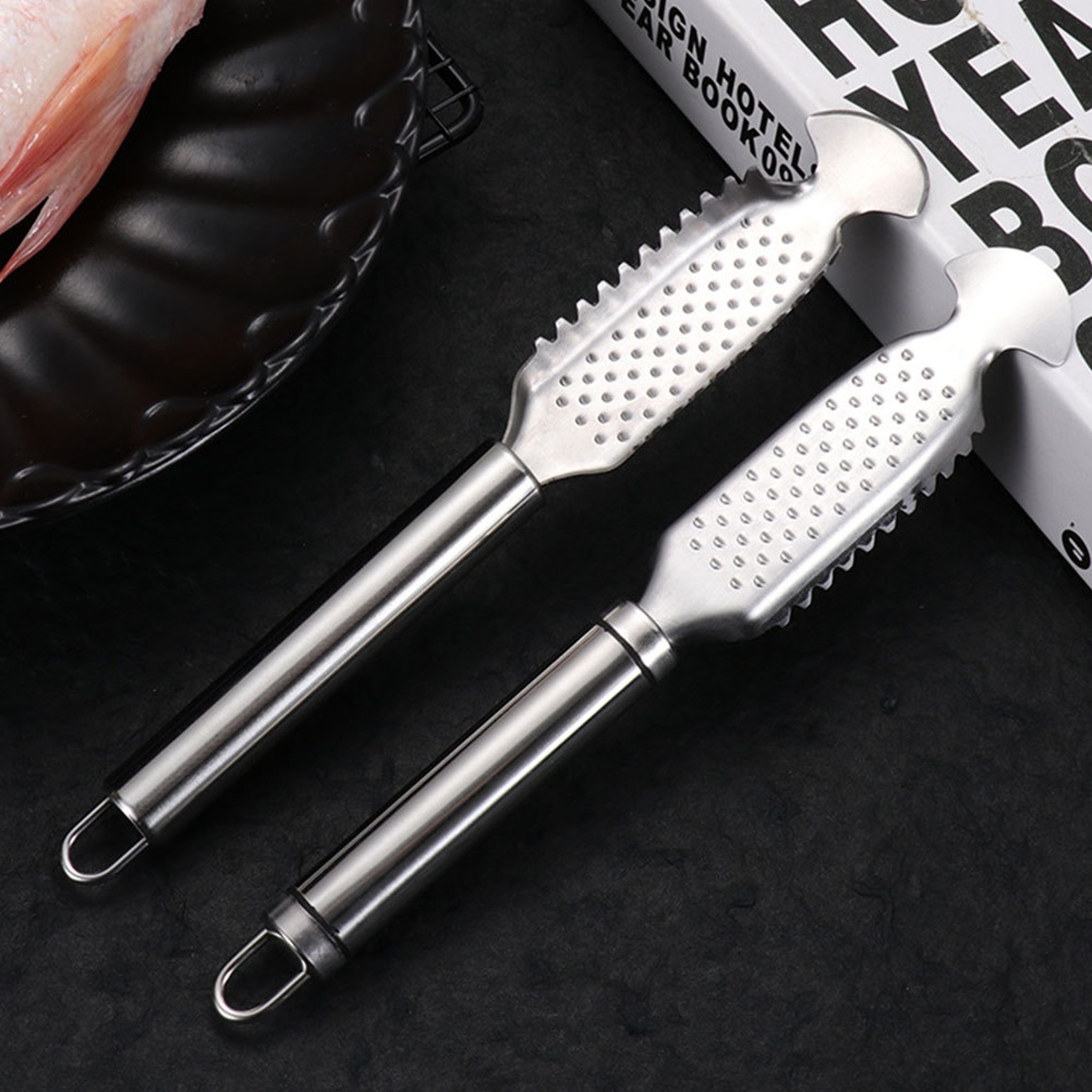 Stainless Steel Fish Scaler Tool for Fast Safe Fish Cleaning – view 3