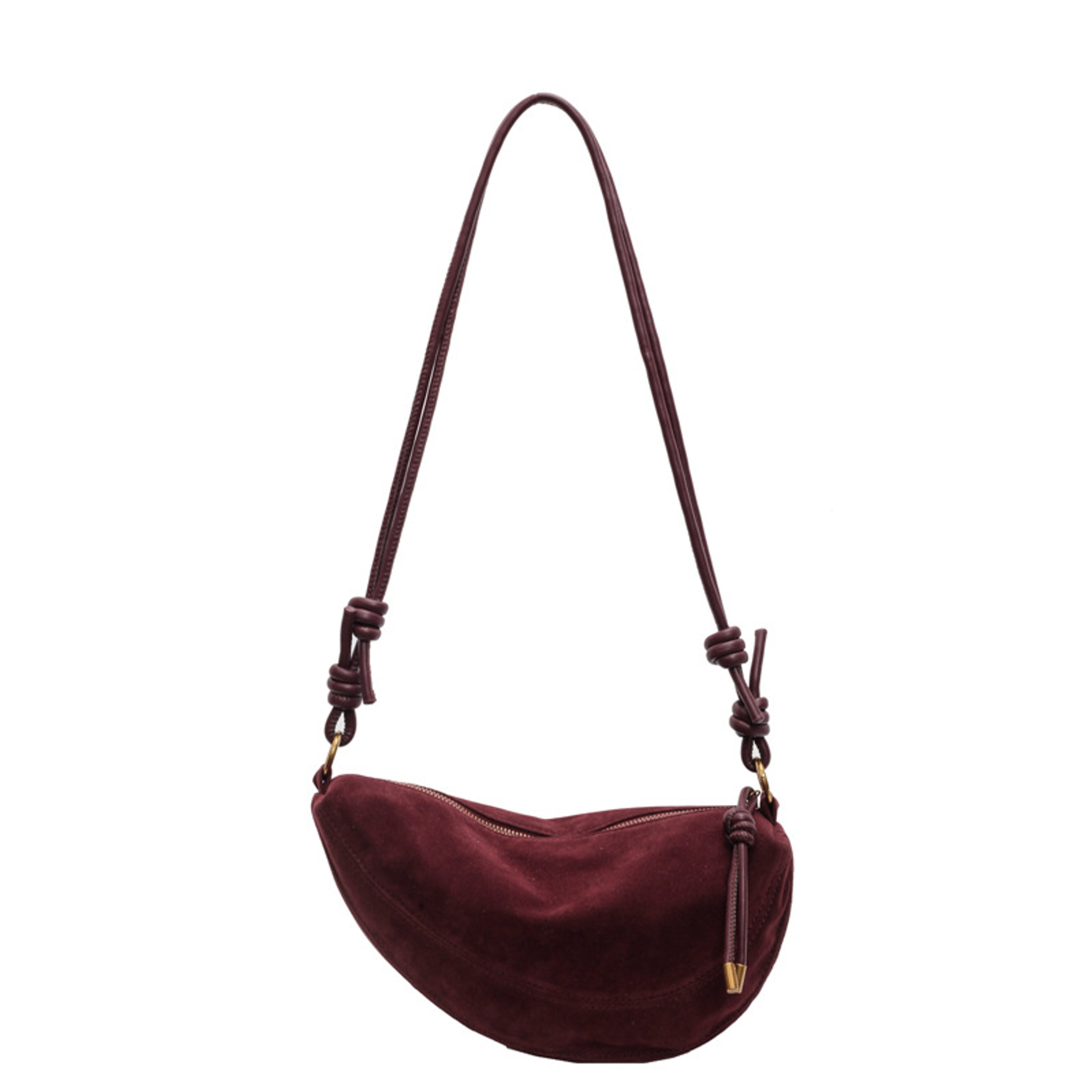 Luna Faux Suede Dumpling Shoulder Bag for Women – view 6