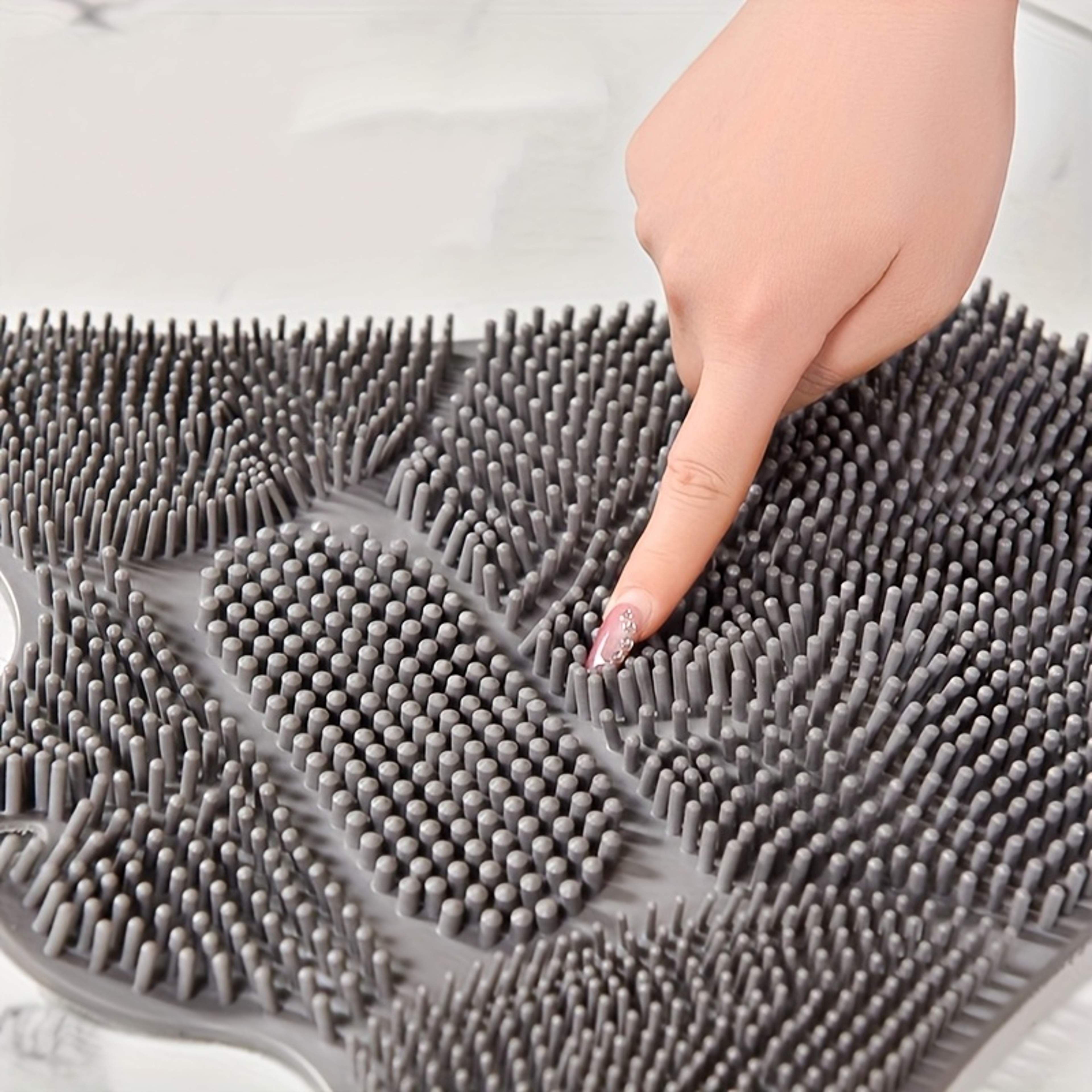 RelaxGrip Deep Clean Back Scrubber Mat With Suction Cups  Soft Massage Bristles 3