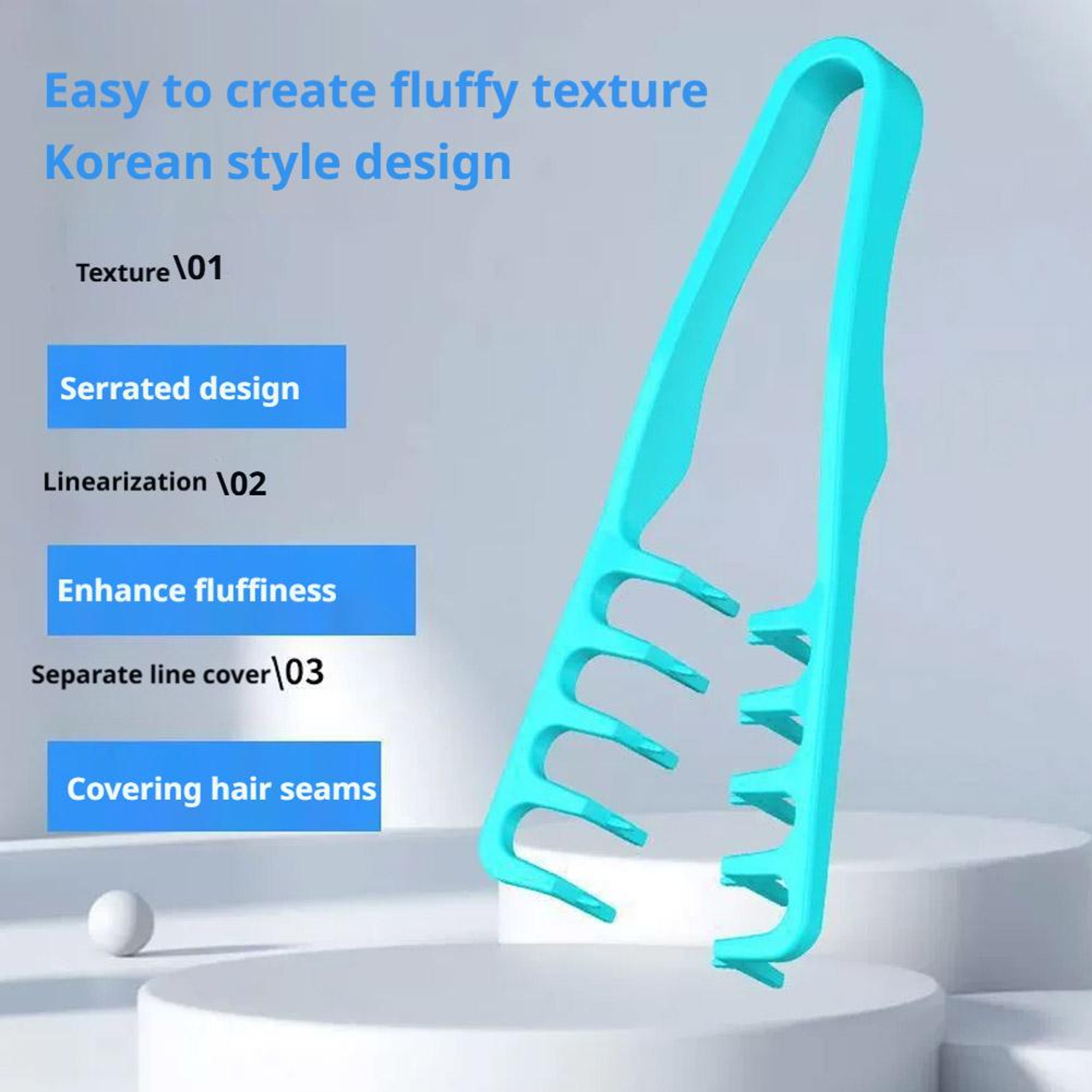 Korean Volumizing Hair Comb For Fluffy Roots  Textured Styling 3