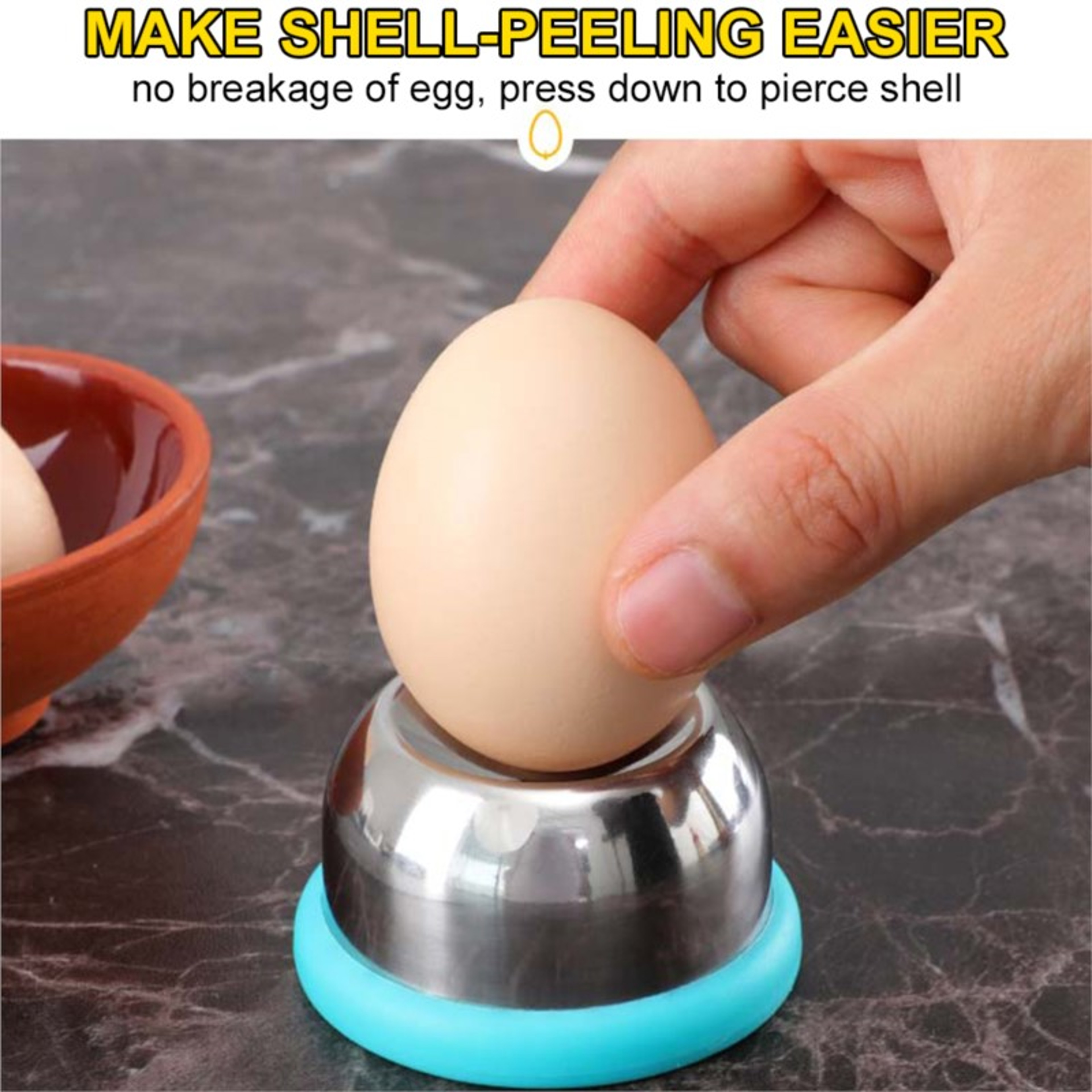 Easy Peel Egg Piercer For Perfect Hard Boiled Eggs Stainless Steel Kitchen Tool 3