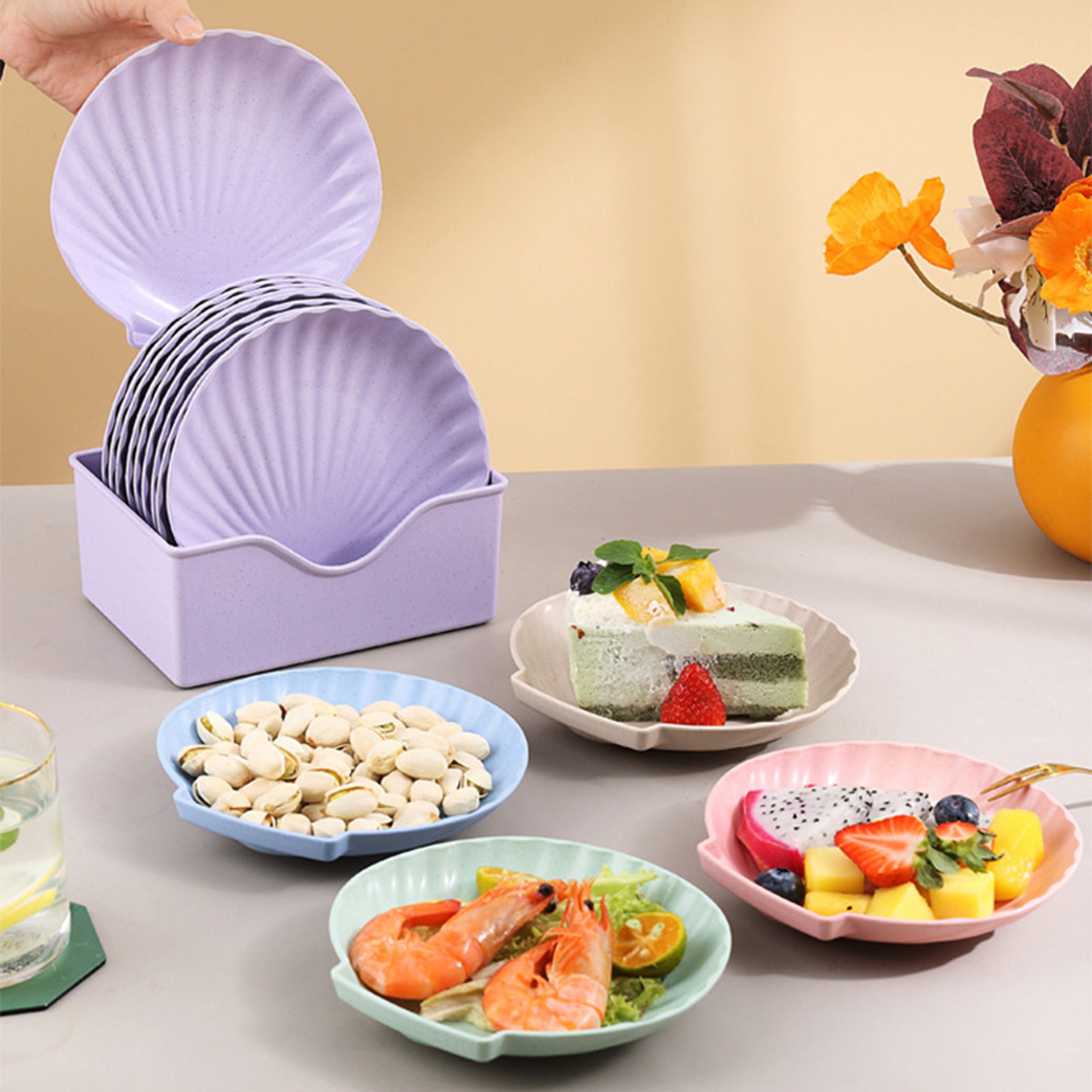 Nordic Snack  Bone Tray Set Modern Fruit And Table Serving Plates 1