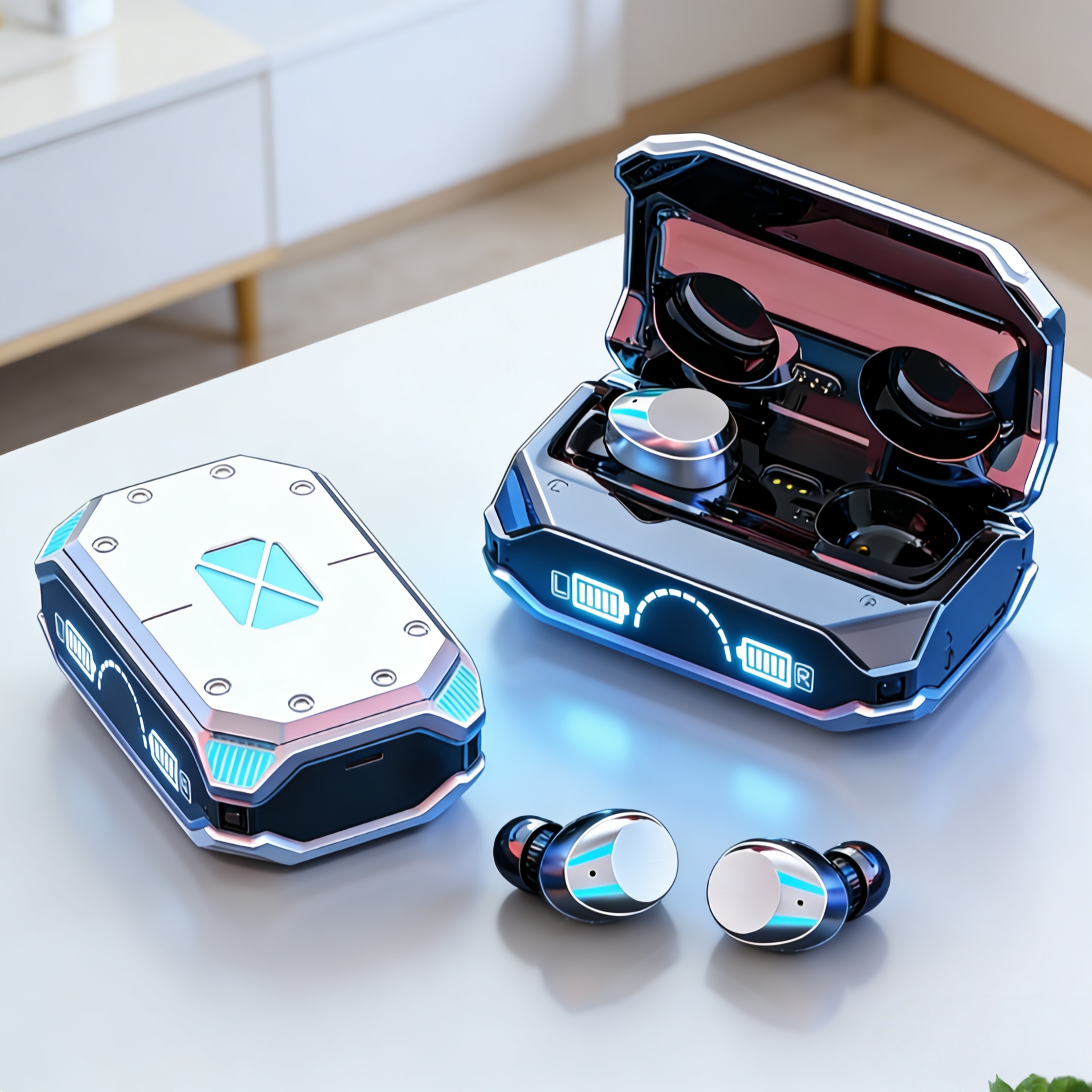Gaming Earbuds Bluetooth Wireless Headset with Power Bank Charging Case – view 1