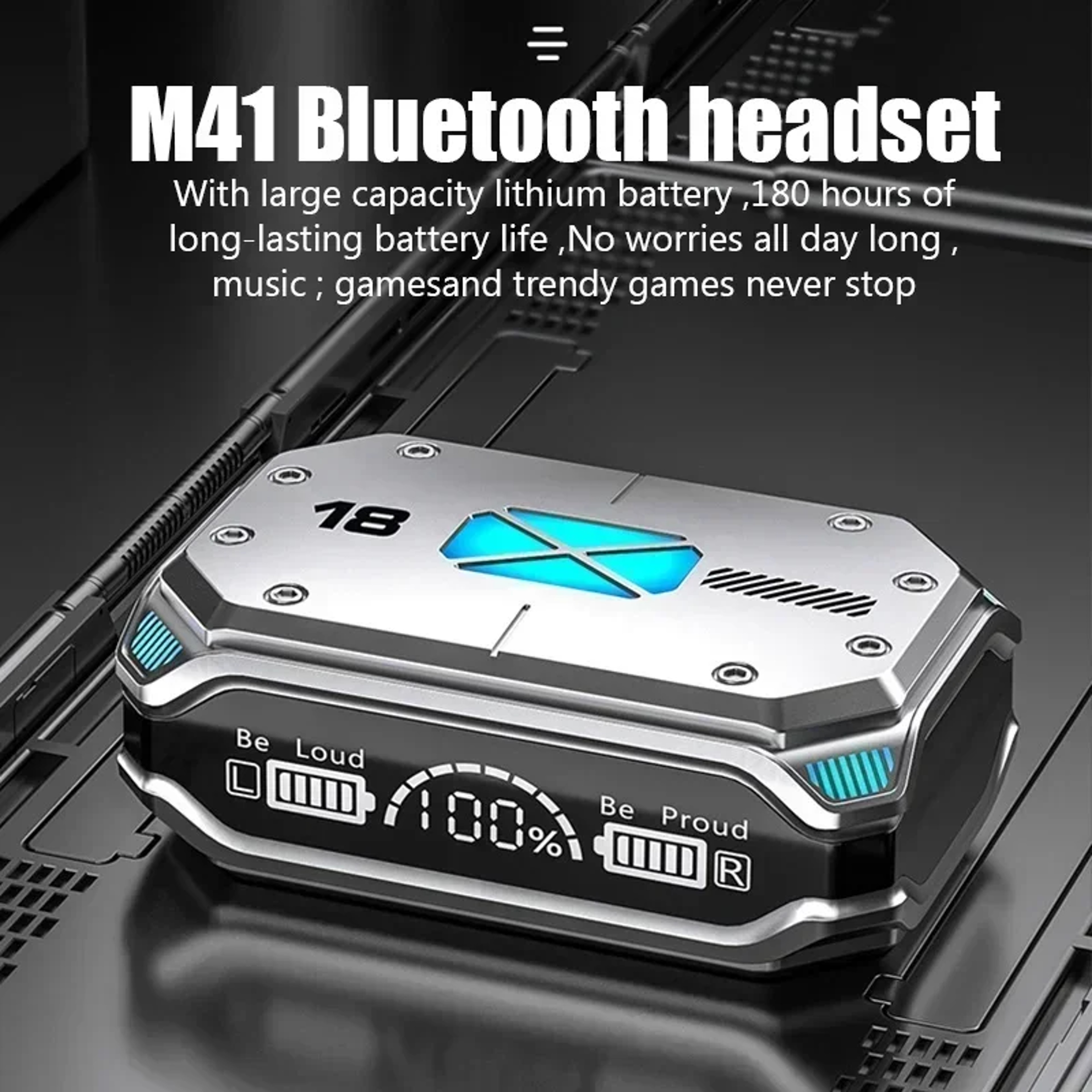 Gaming Earbuds Bluetooth Wireless Headset with Power Bank Charging Case – view 3