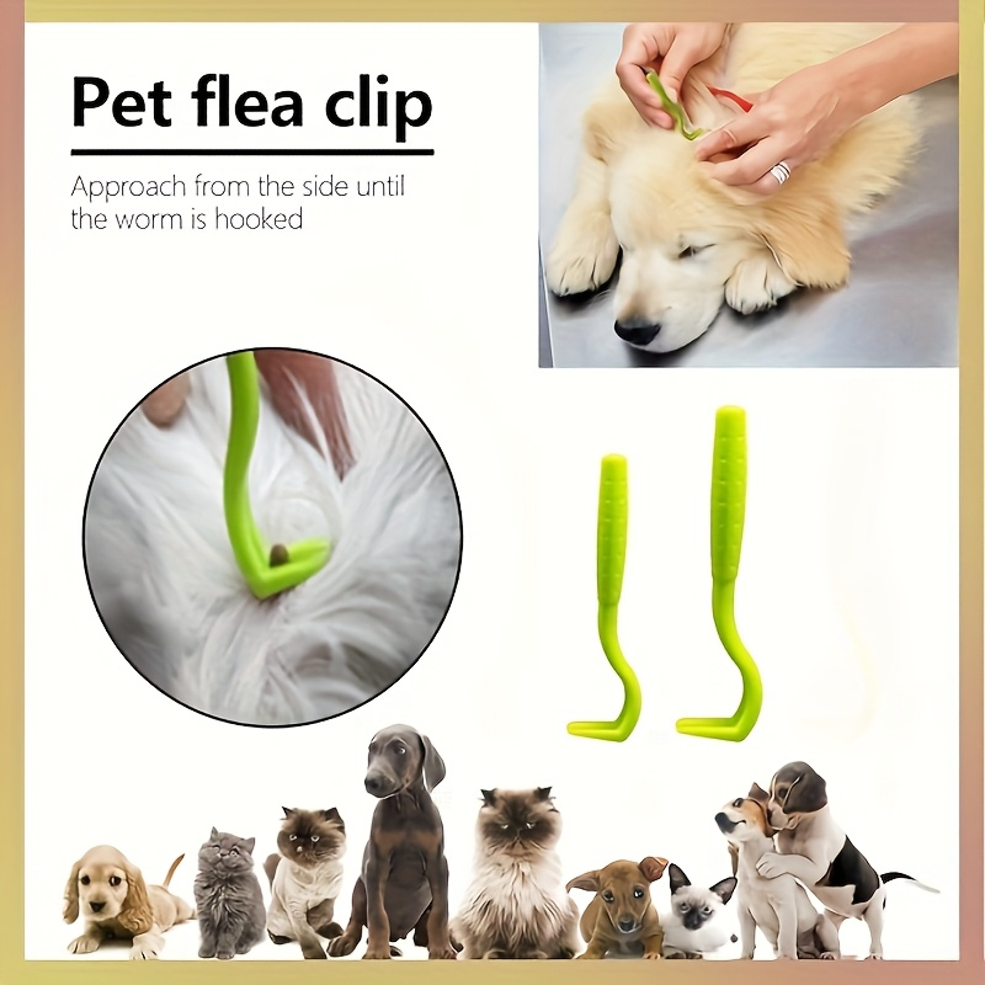 Pet  Family Lice Removal Comb Kit  Gentle Flea Comb For Dogs Cats  Human Hair 1