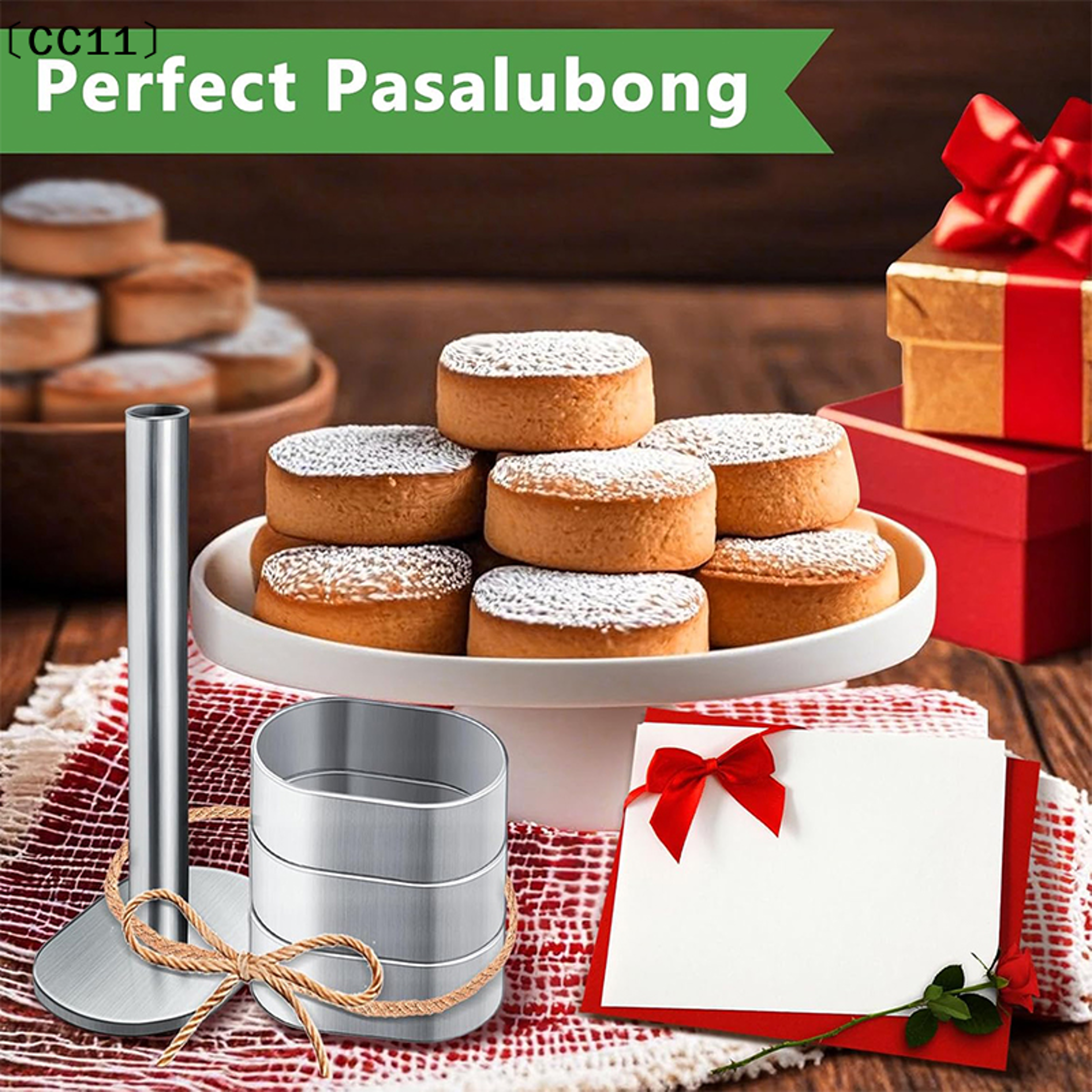 Stainless Steel Pastry Ring Mold Set with Pusher for Pulburon, Mousse & Dessert Baking – view 4