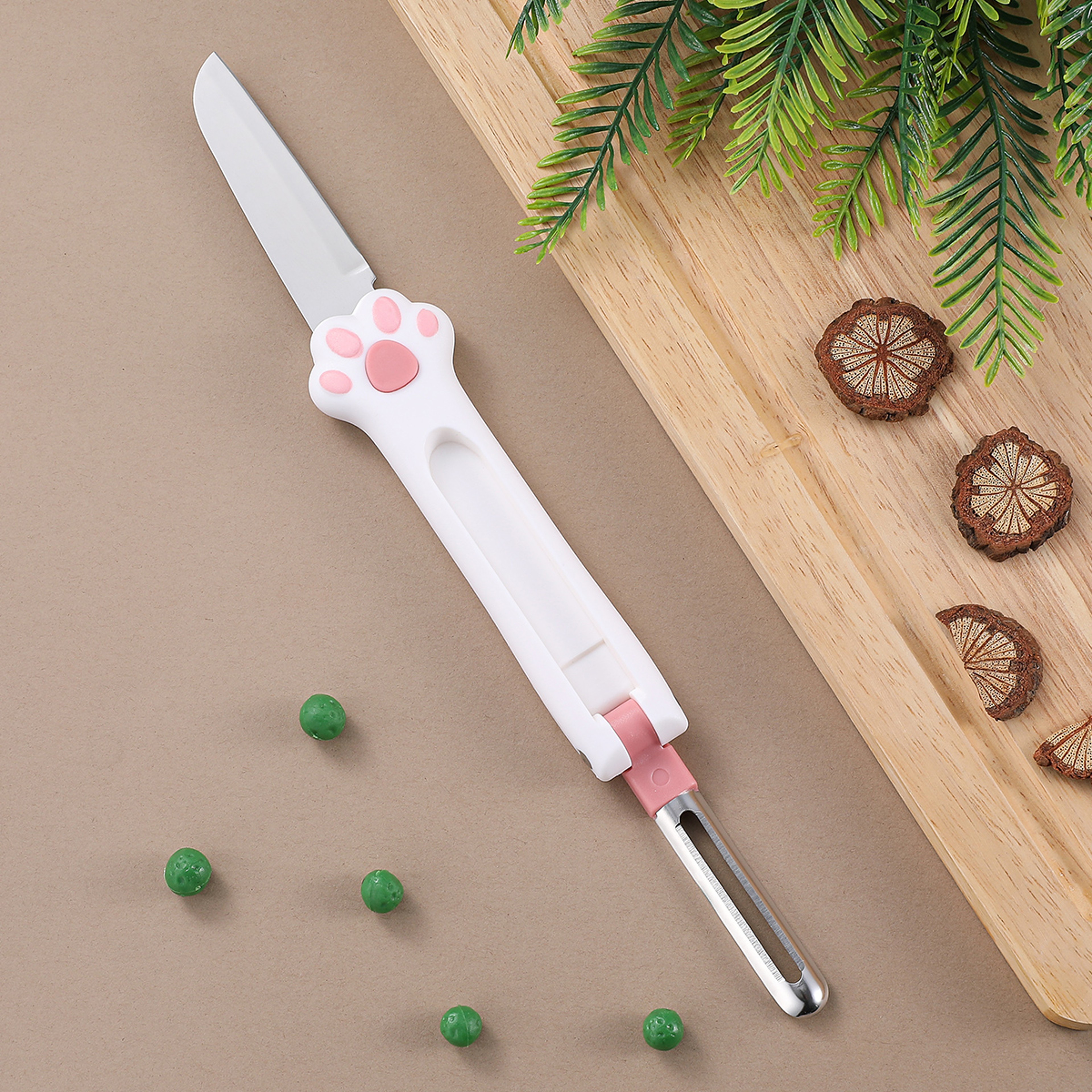 FoldMate Portable Fruit Knife and Stainless Steel Peeler for Easy Kitchen Prep – view 2