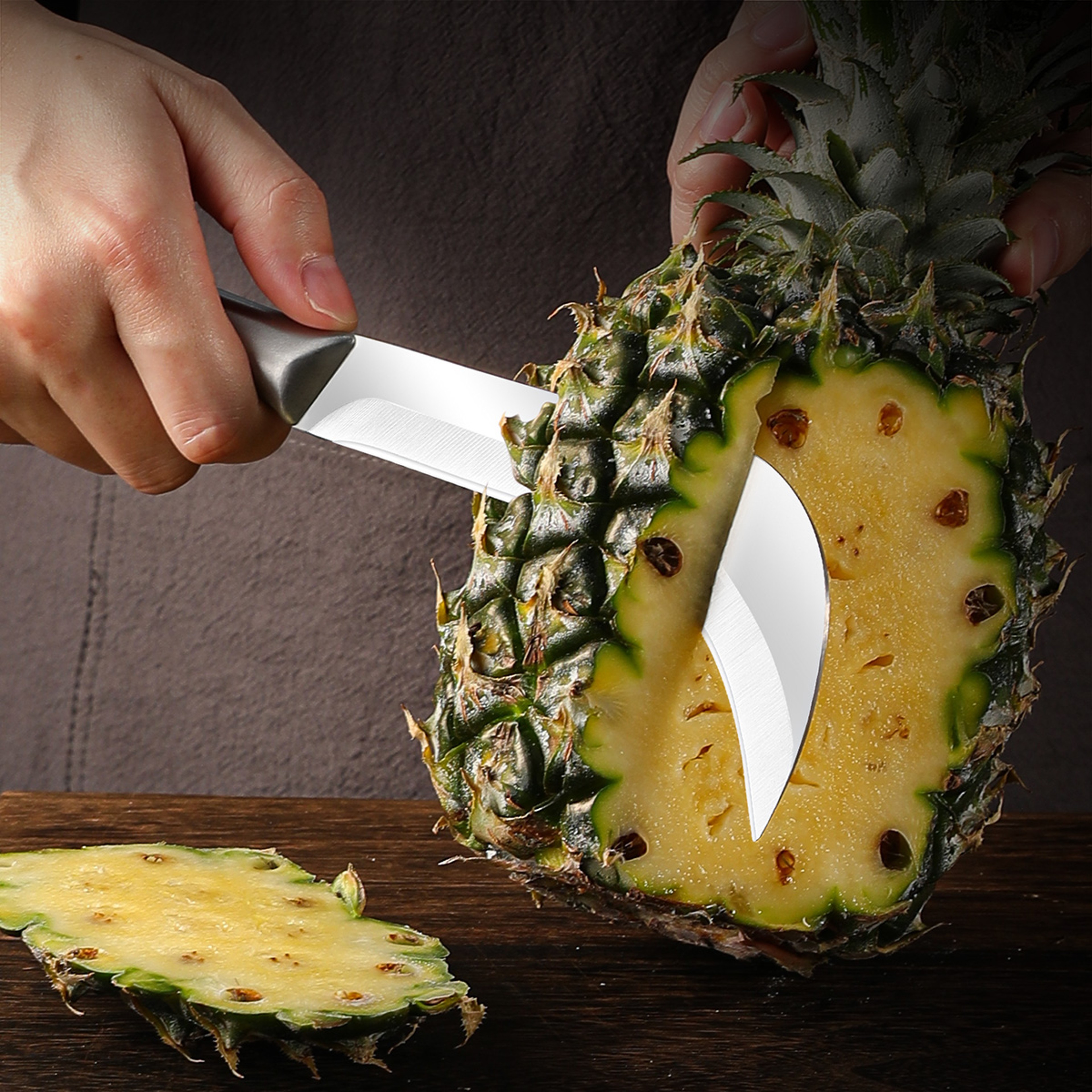 Stainless Steel Pineapple  Sugar Cane Peeler Knife For Fast Fruit Prep 2