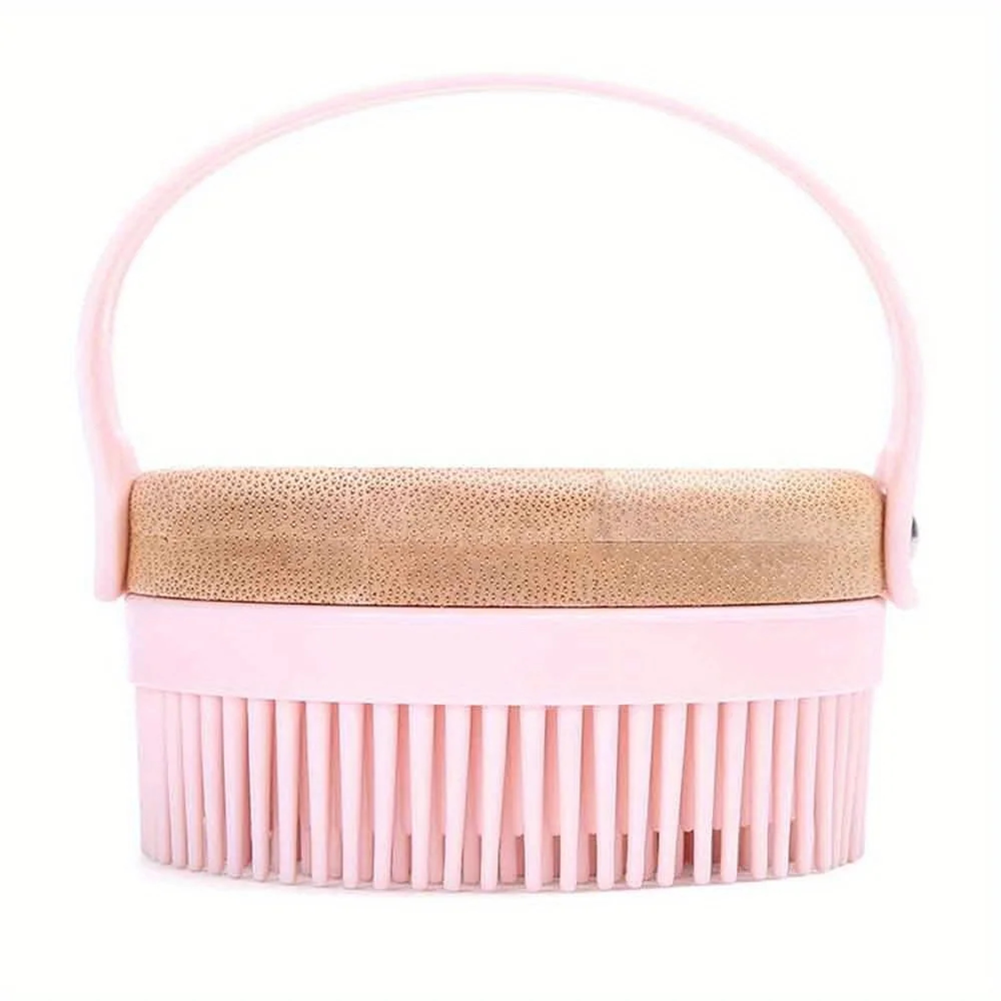 Silicone Body Scrubber Brush with Bamboo Base for Gentle Exfoliating Spa Shower Care – view 10