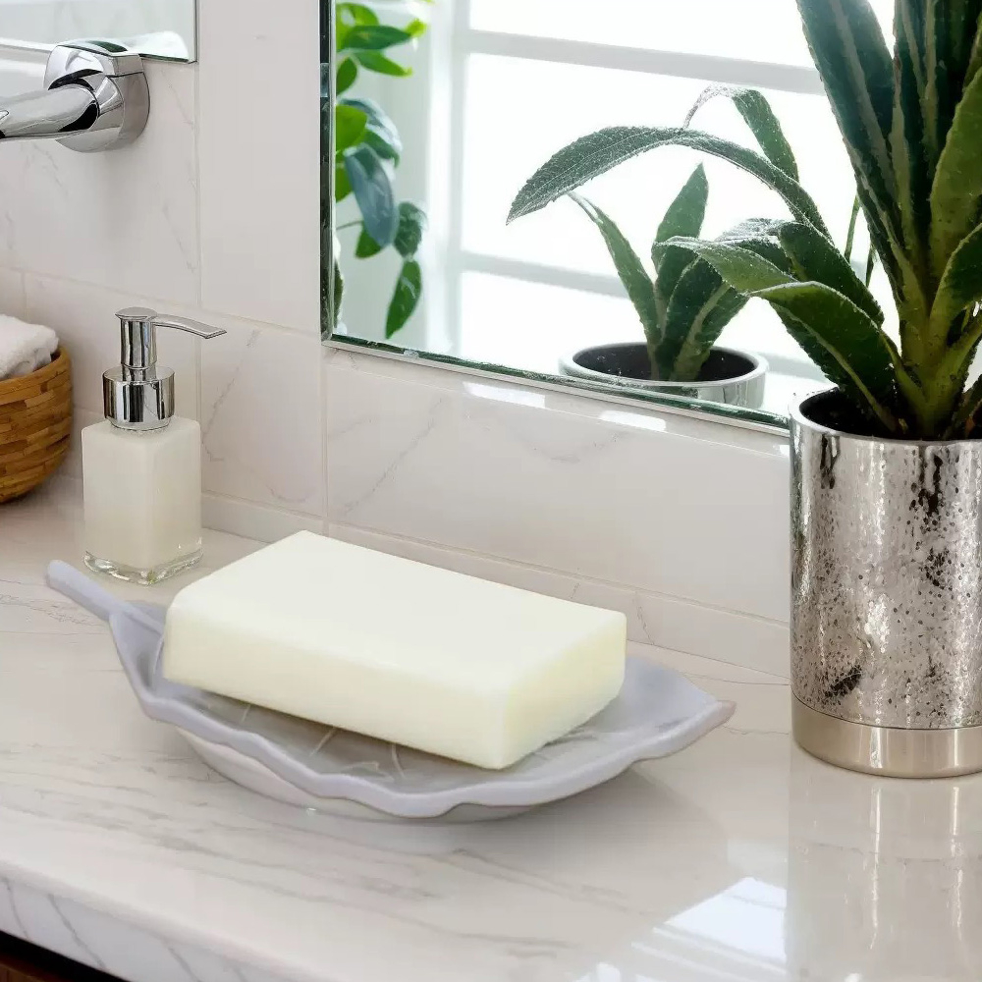Alien Leaf Self-Draining Soap Holder Decorative Bathroom Soap Dish – view 6