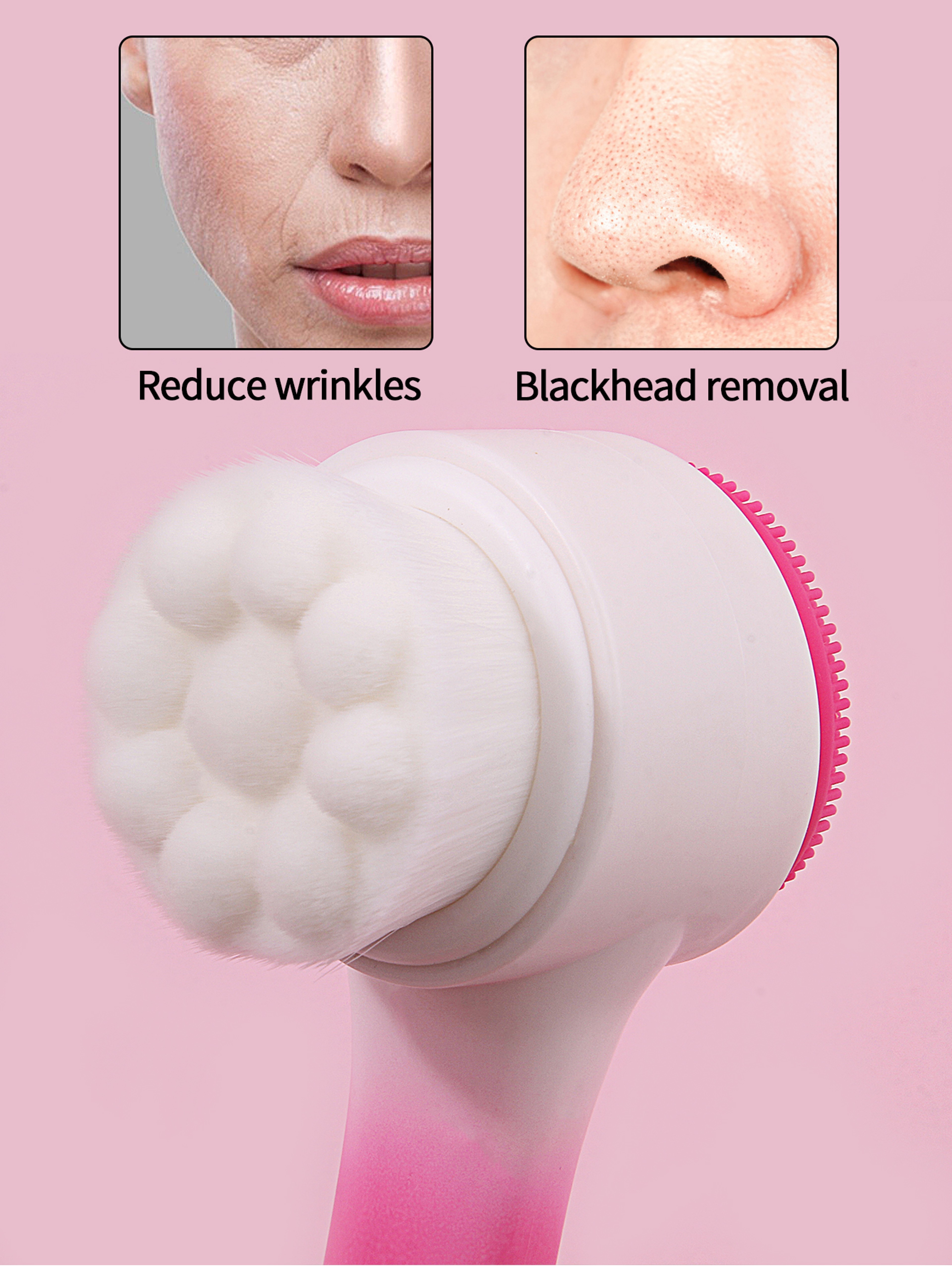 PureGlow Silicone Face Cleansing Brush For Deep Pore Cleansing  Blackhead Removal 2