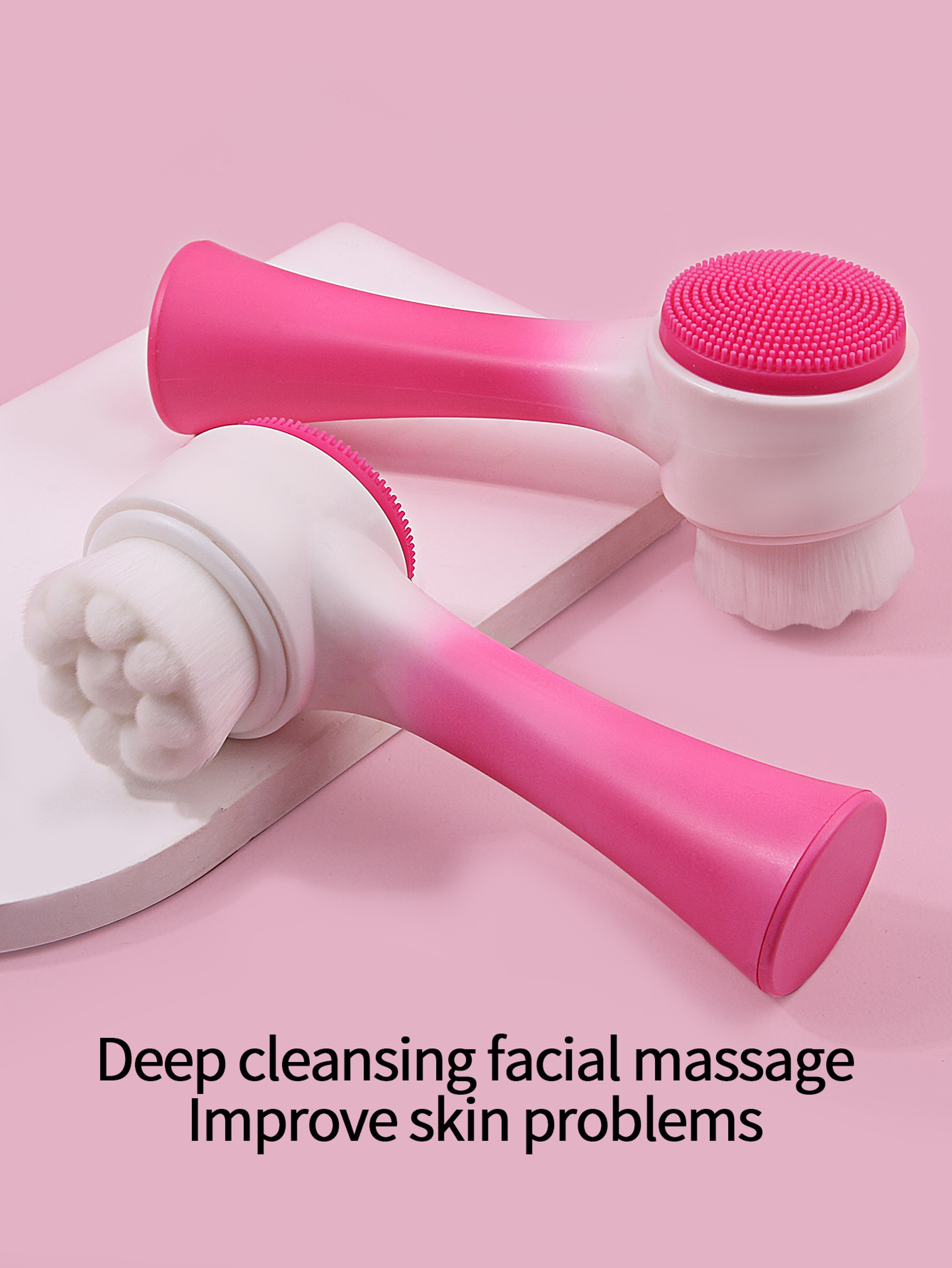 PureGlow Silicone Face Cleansing Brush For Deep Pore Cleansing  Blackhead Removal 4