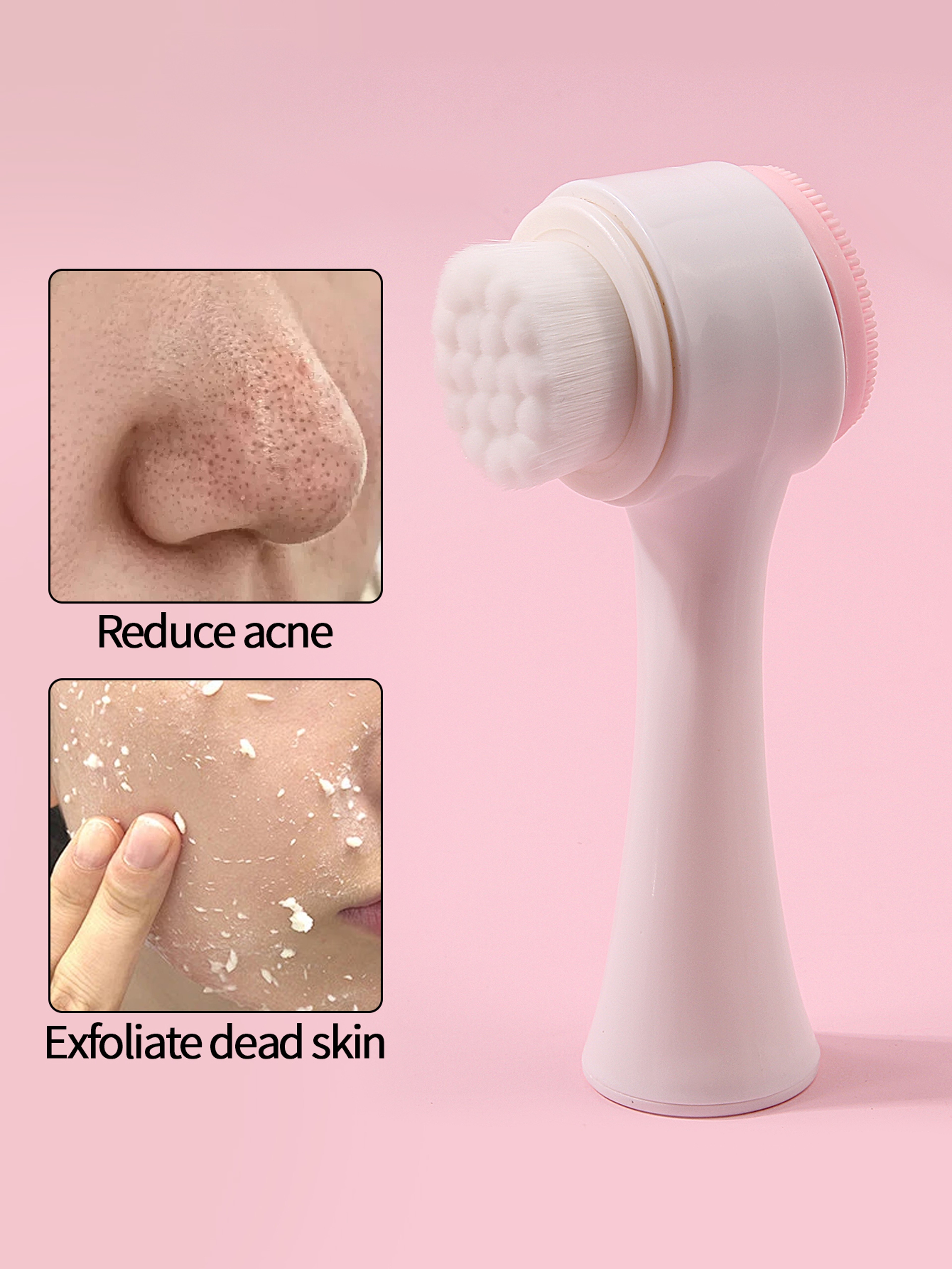 PureGlow Silicone Face Cleansing Brush For Deep Pore Cleansing  Blackhead Removal 8