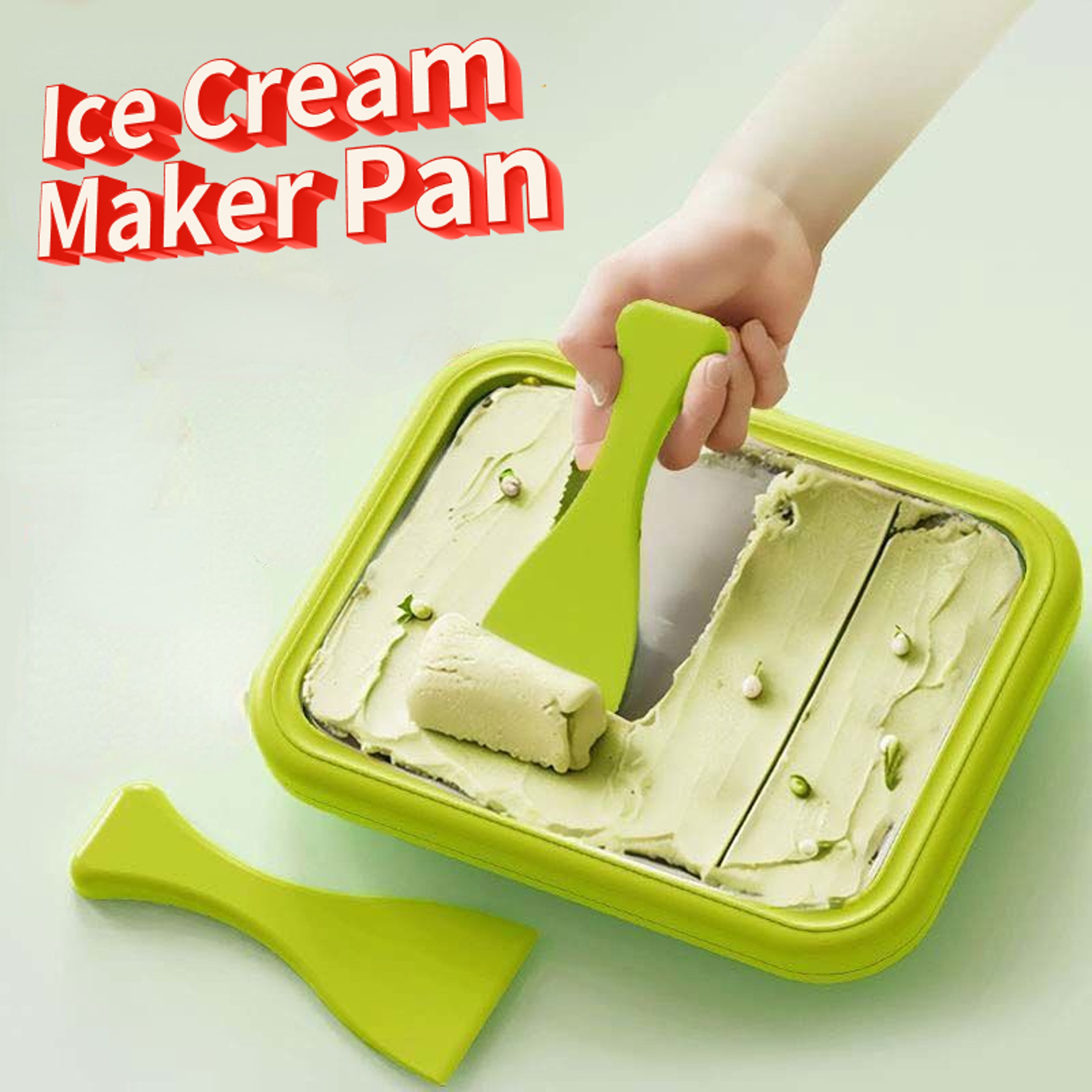 Instant Rolled Ice Cream Maker Cold Plate Kit with Scrapers for DIY Frozen Yogurt & Sorbet – view 1
