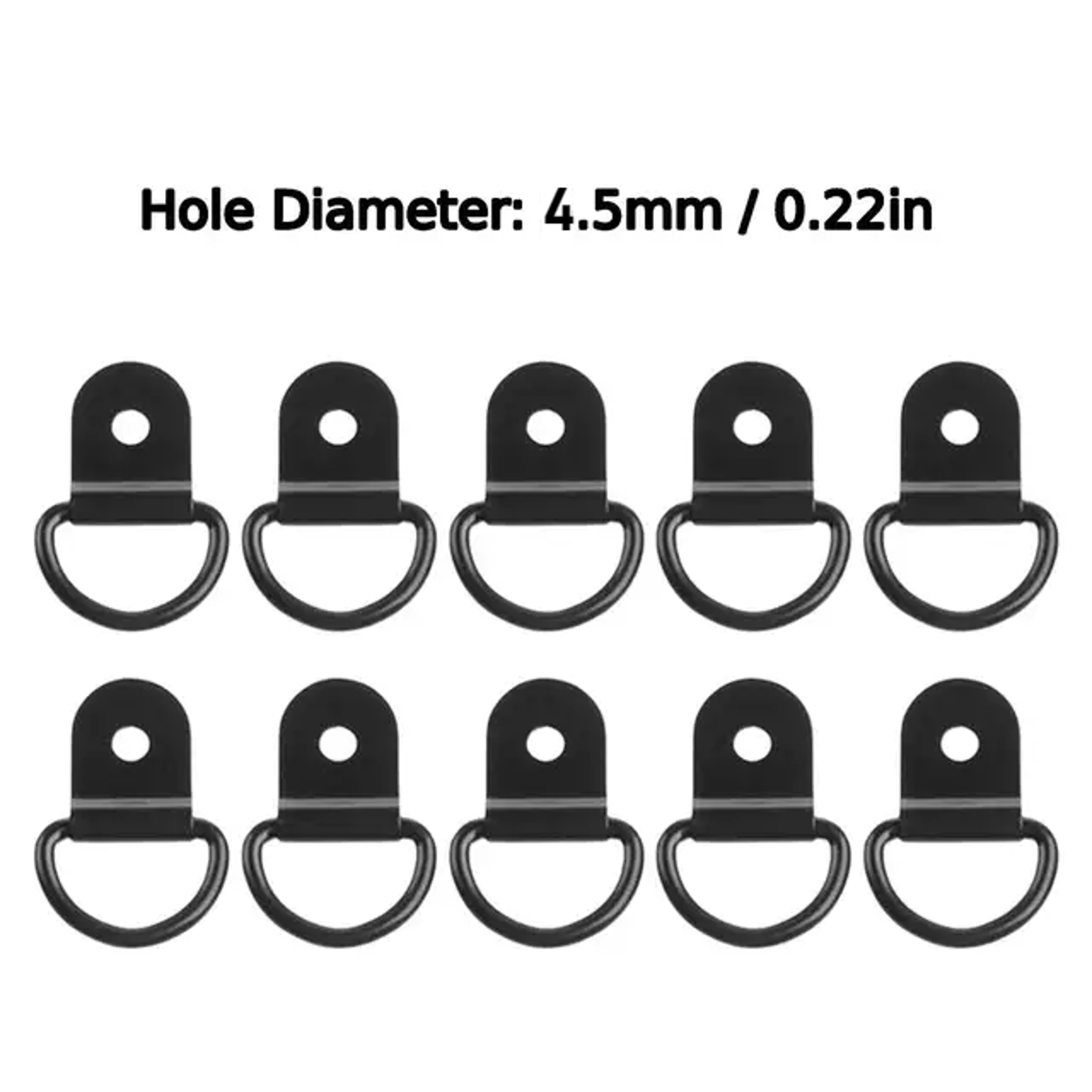 10Pcs Heavy-Duty Stainless Steel D Rings – Secure Tie Down Anchors & Lashing Rings for Car, Boat, Trailer, RV Load – view 7