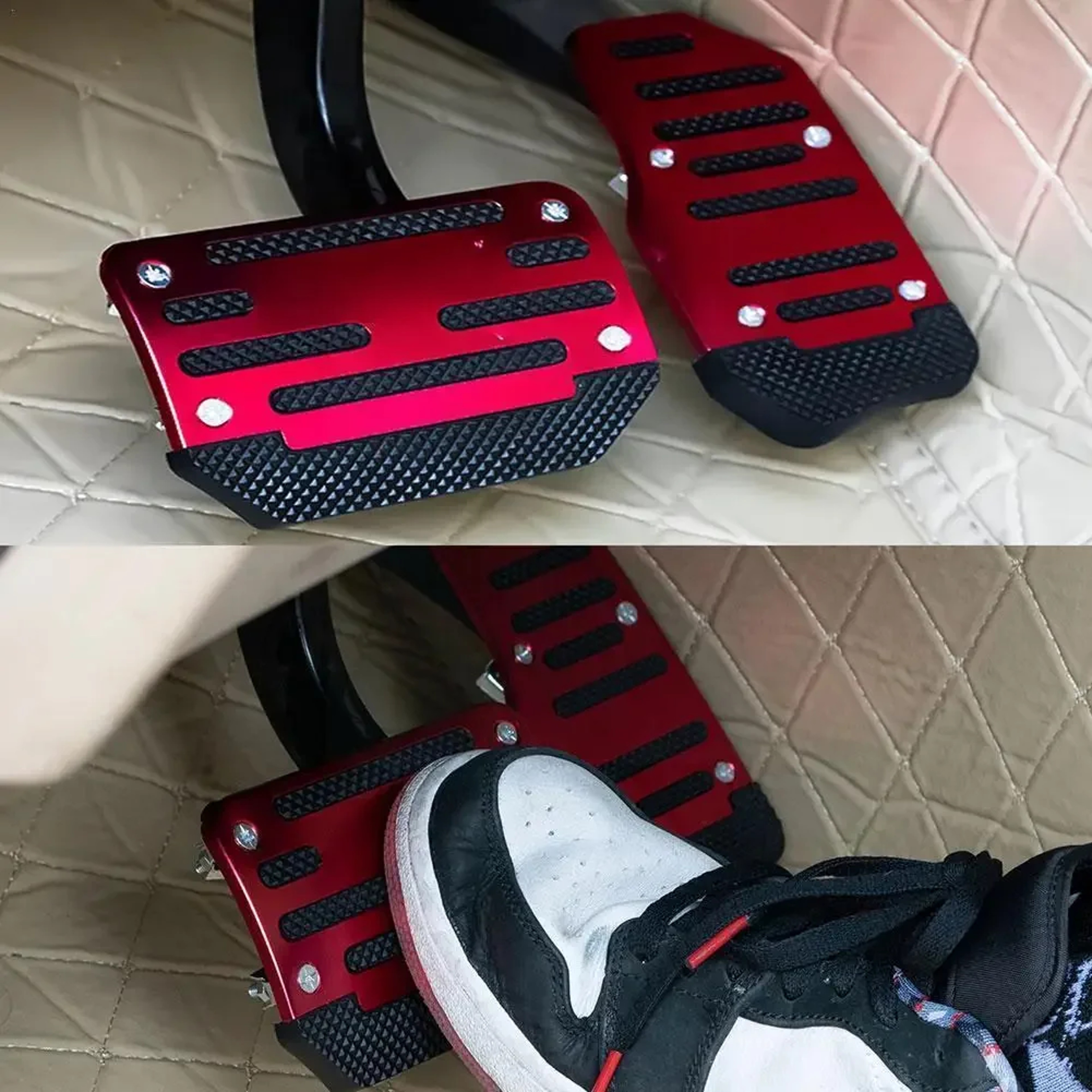 Premium Aluminum Car Pedal Cover Set, Non-Slip Automatic Transmission & Gas Foot Covers – view 1