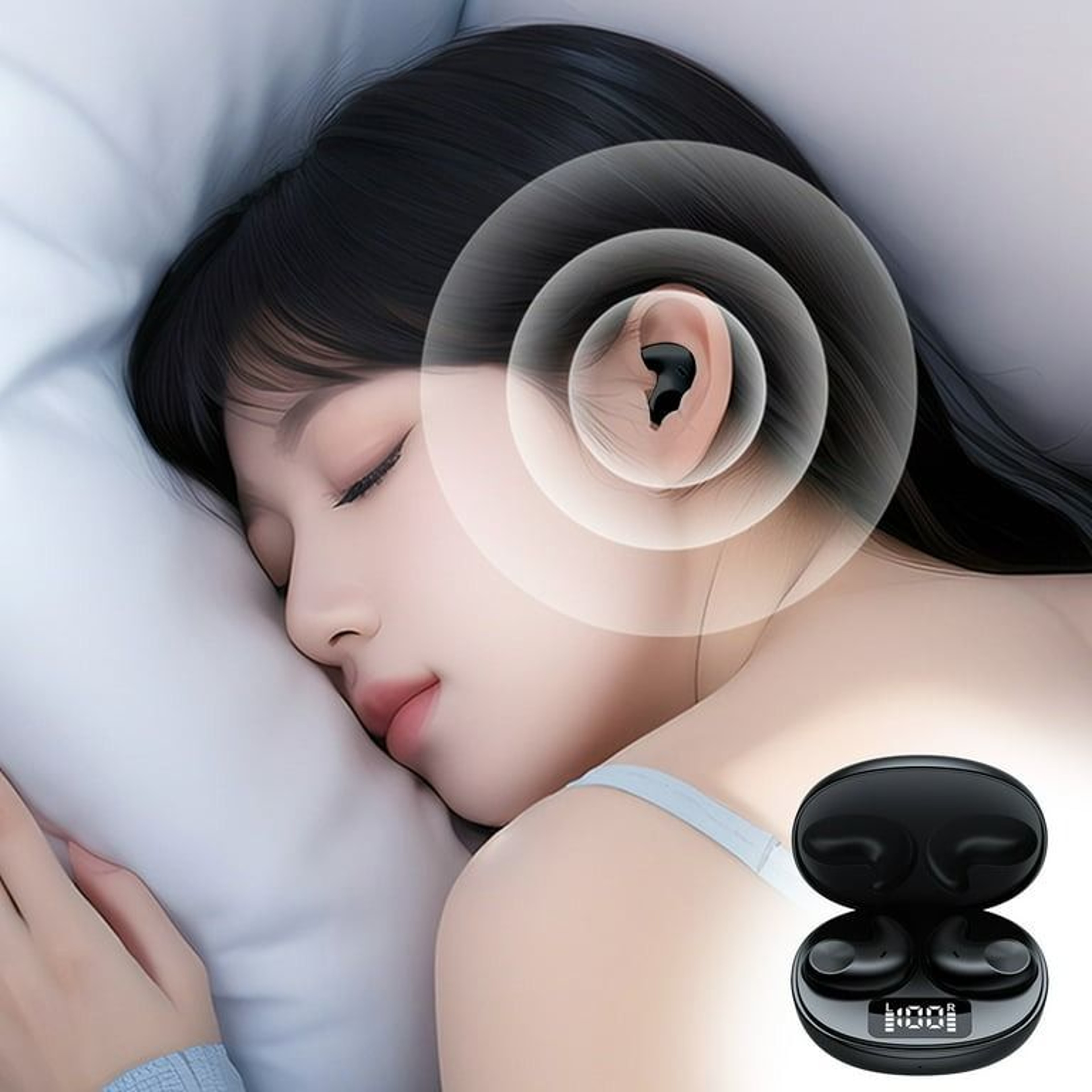Invisible Sleep Headphones Bluetooth 53 IPX5 Waterproof Wireless Earbuds for Side Sleepers Comfort