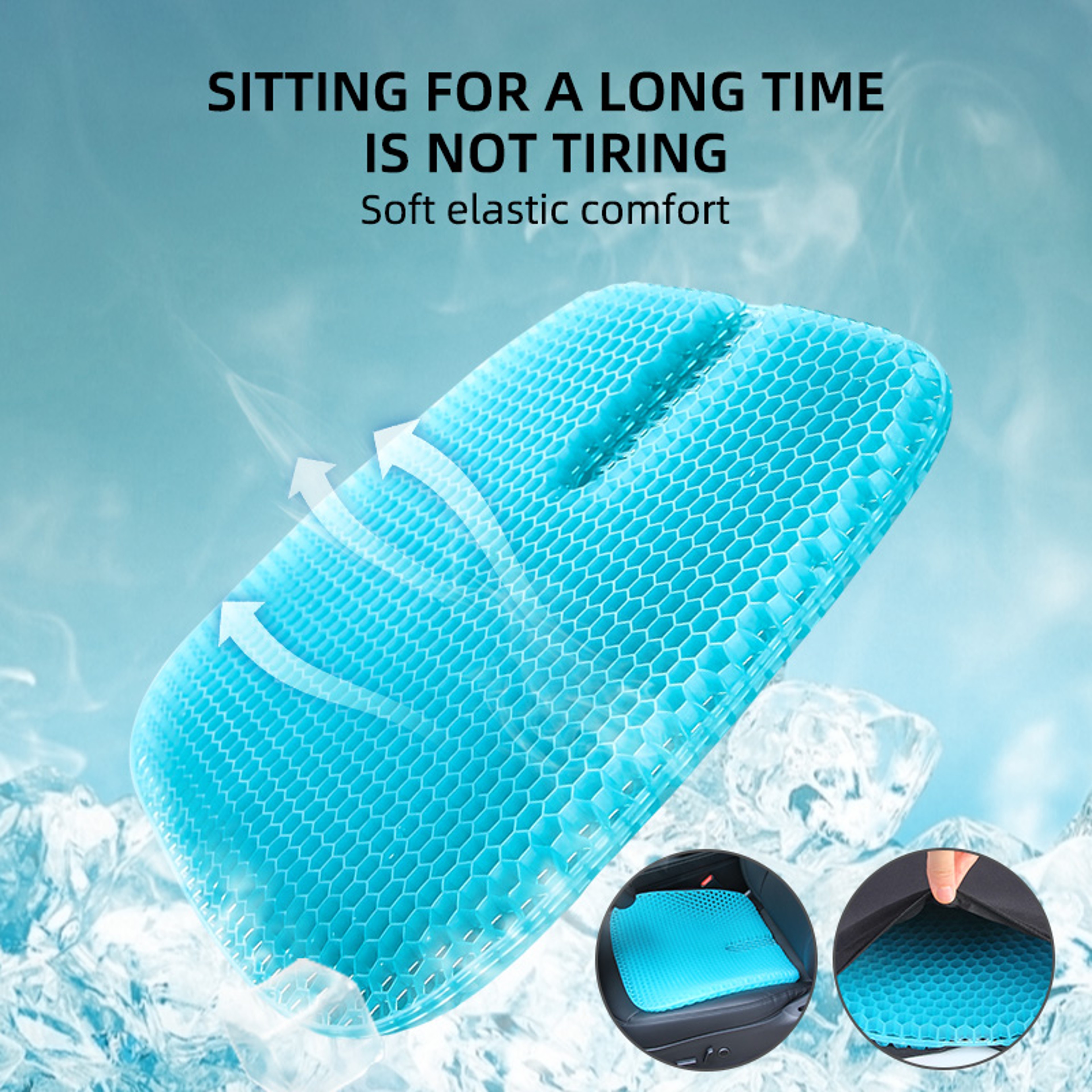 TPE Gel Cushion Honeycomb Egg Seat Pad Double Square Office Chair Cushion  Breathable Car Seat Cush 1