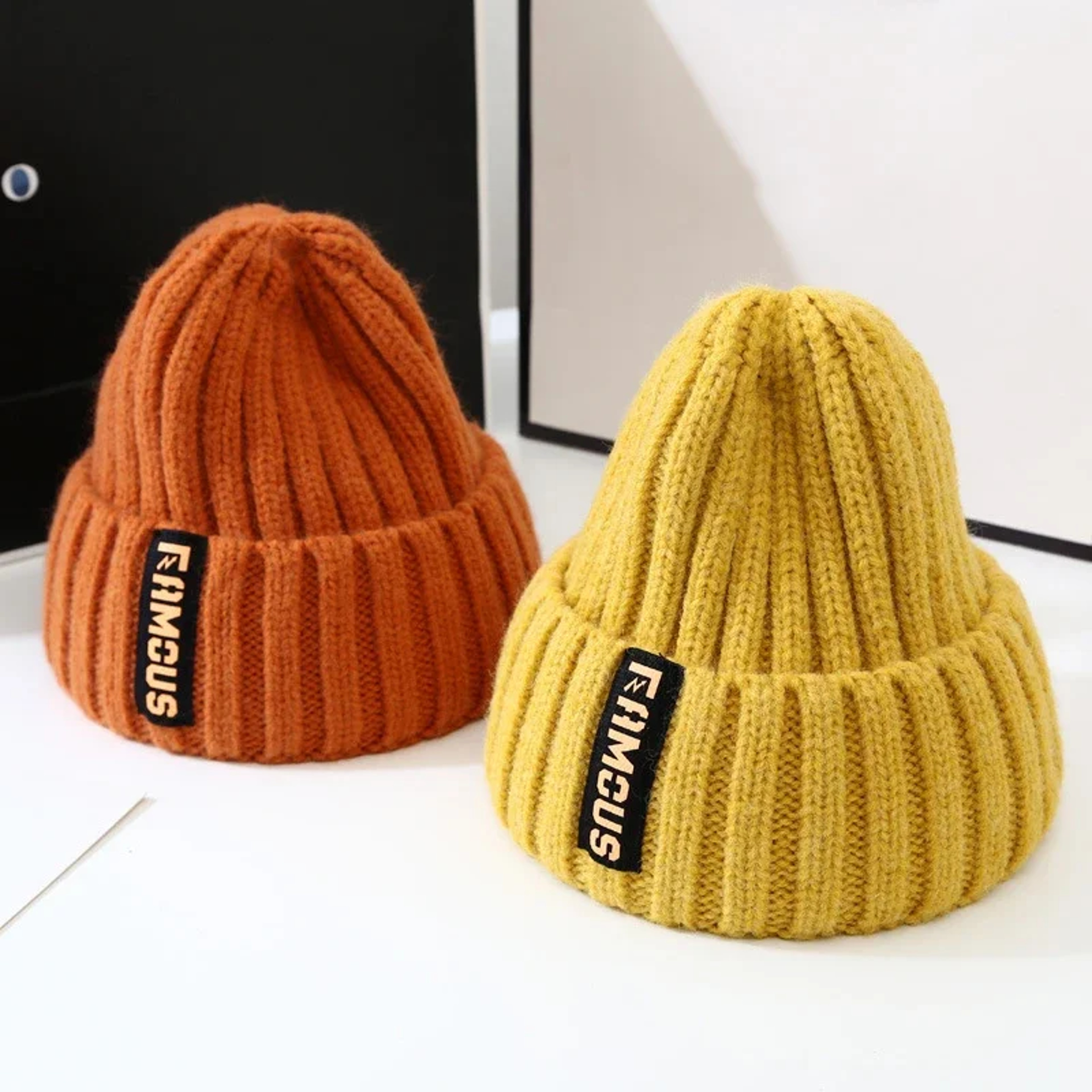 Soft Crochet Beanie, Unisex Winter Hat, Warm Knit Cap, Solid Color Fashion Accessory – view 3