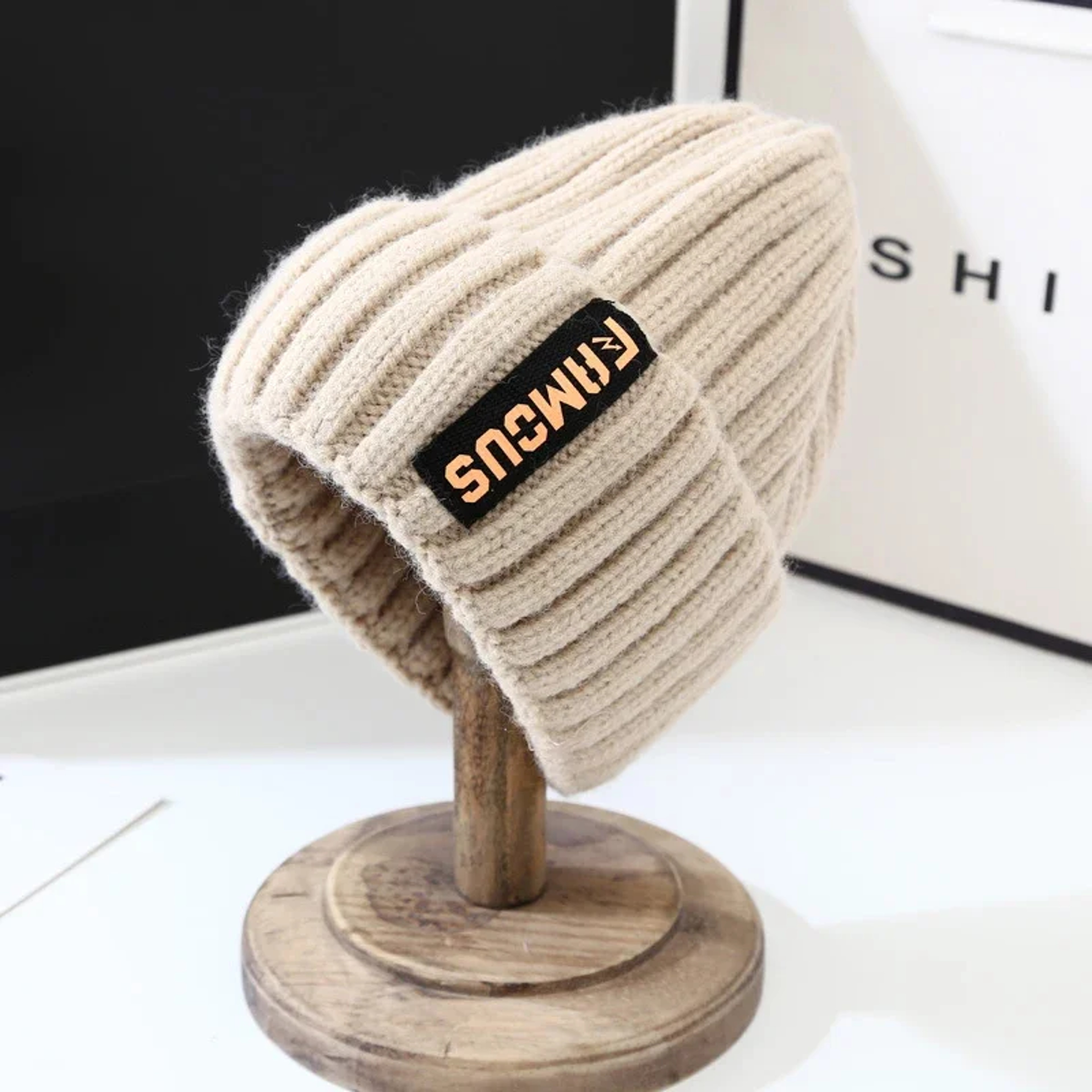 Soft Crochet Beanie, Unisex Winter Hat, Warm Knit Cap, Solid Color Fashion Accessory – view 8