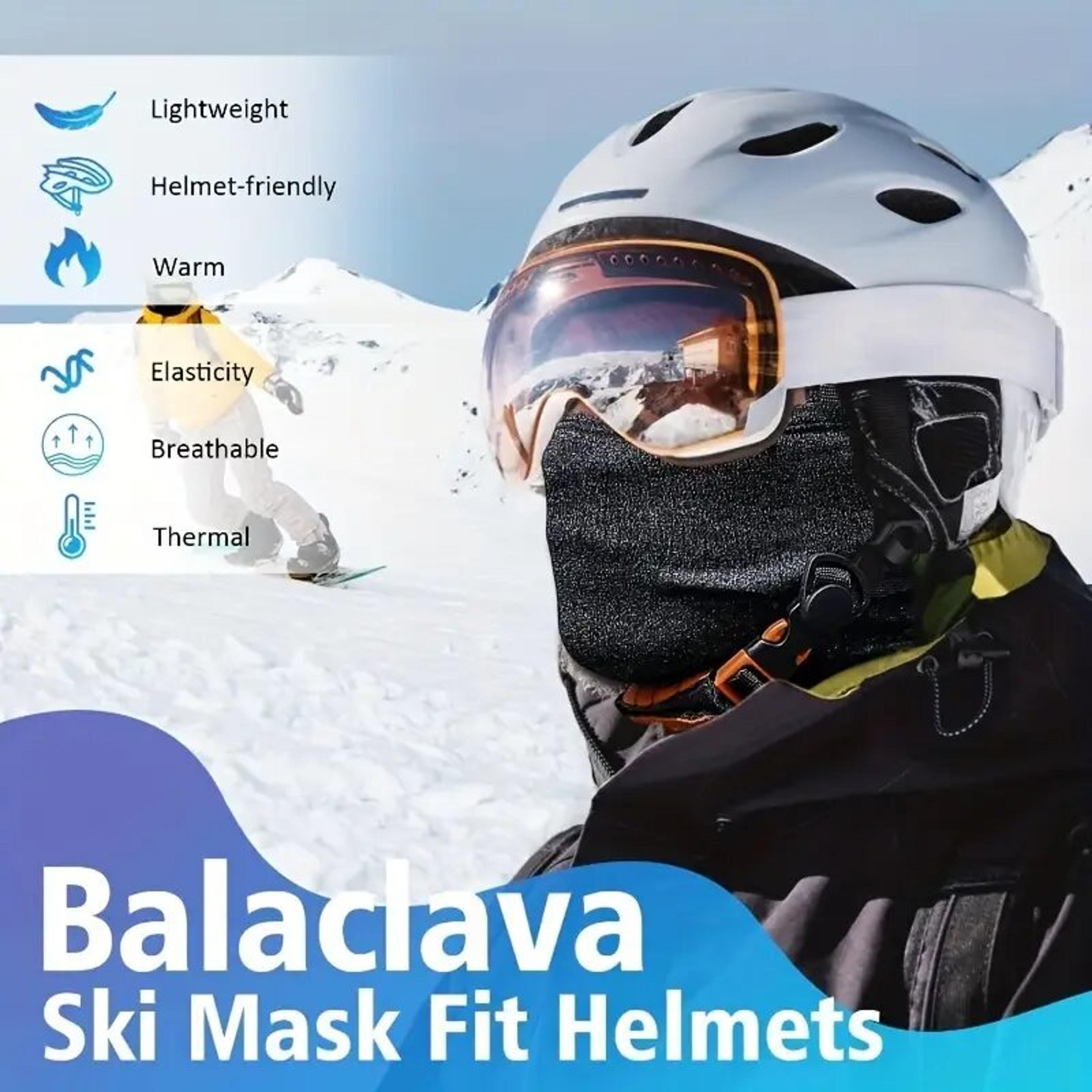 Thermal Winter Balaclava, Warm Fleece Face Mask for Cycling, Motorcycle, Skiing, and Outdoor Sports – view 2