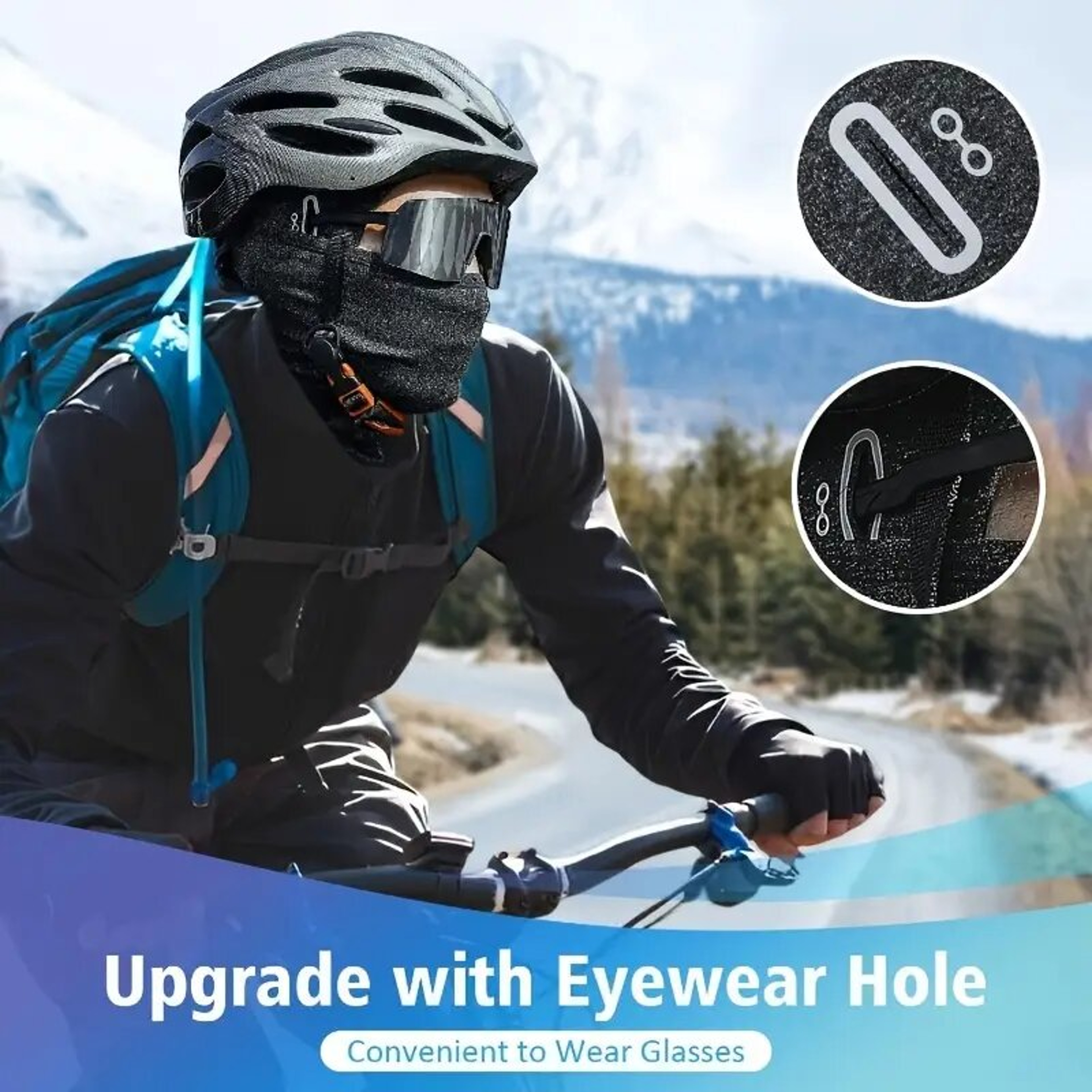 Thermal Winter Balaclava, Warm Fleece Face Mask for Cycling, Motorcycle, Skiing, and Outdoor Sports – view 3