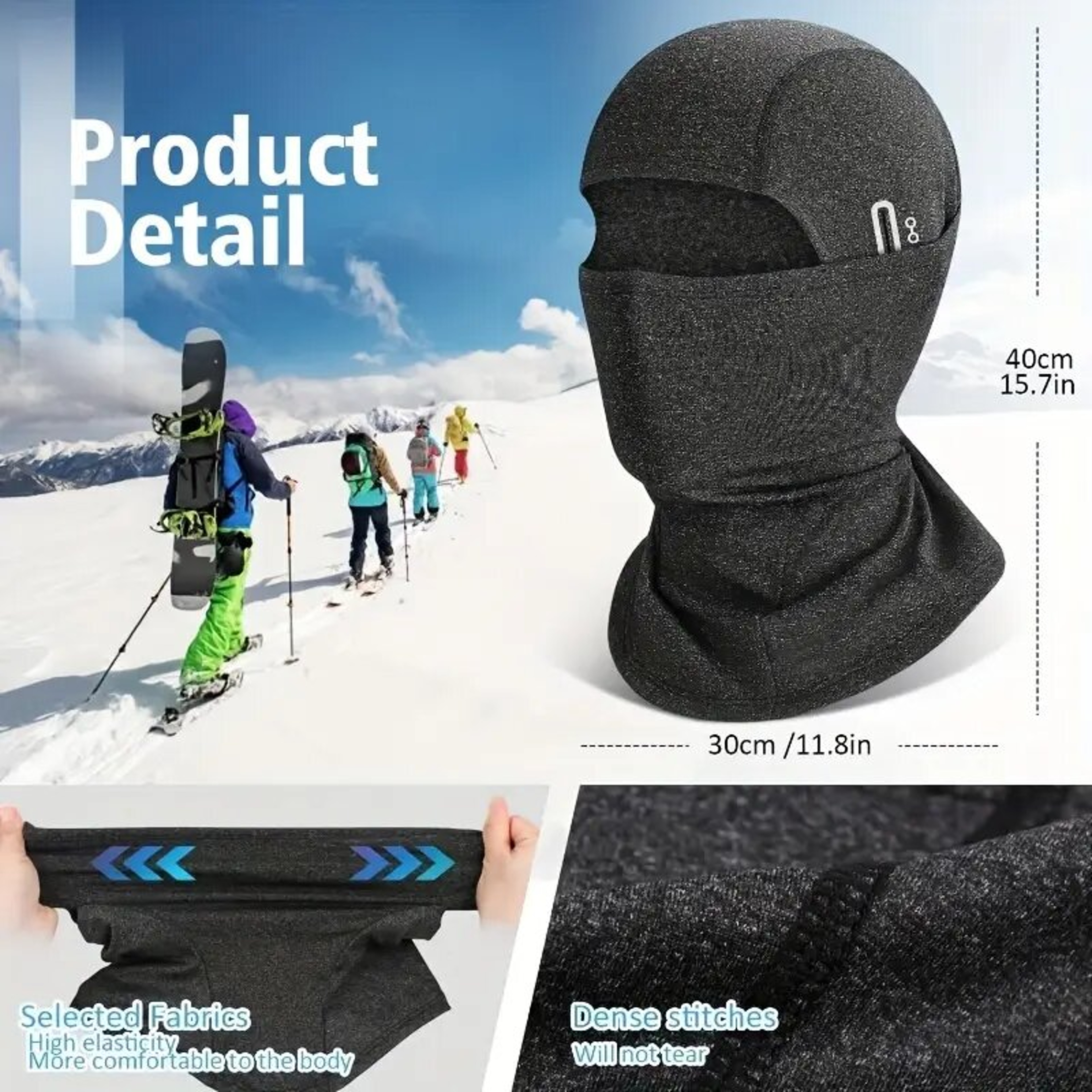 Thermal Winter Balaclava, Warm Fleece Face Mask for Cycling, Motorcycle, Skiing, and Outdoor Sports – view 4