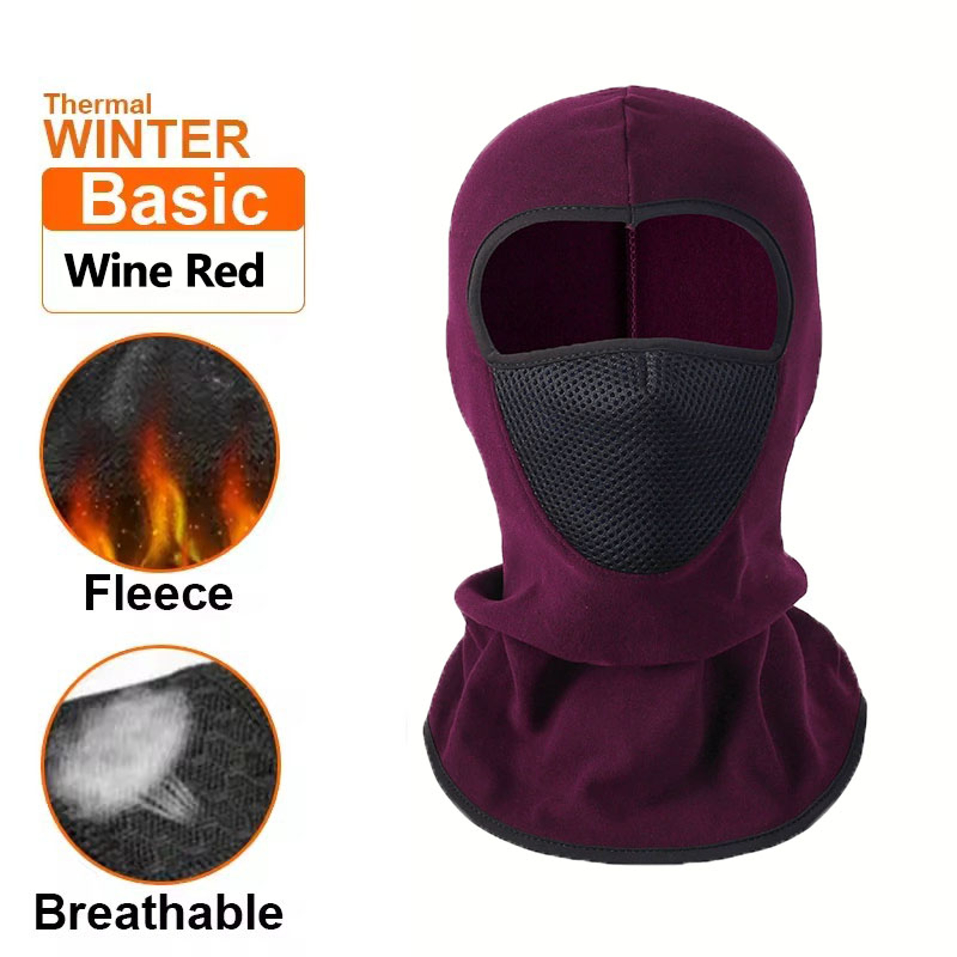 Thermal Winter Balaclava, Warm Fleece Face Mask for Cycling, Motorcycle, Skiing, and Outdoor Sports – view 5