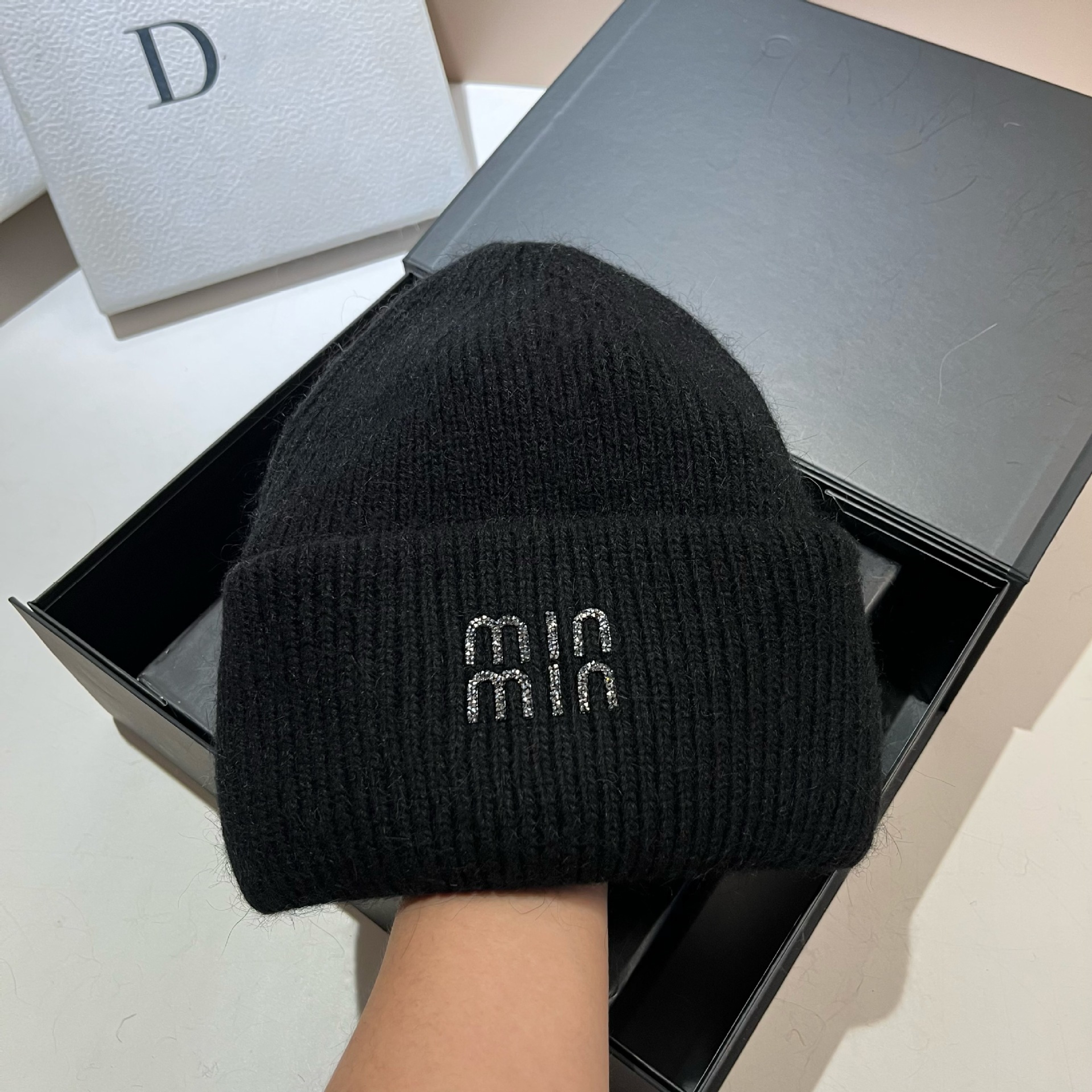 Winter Warm Plush Hat, Thickened and Enlarged, Double Rolled Edge Knitted Beanie – view 6