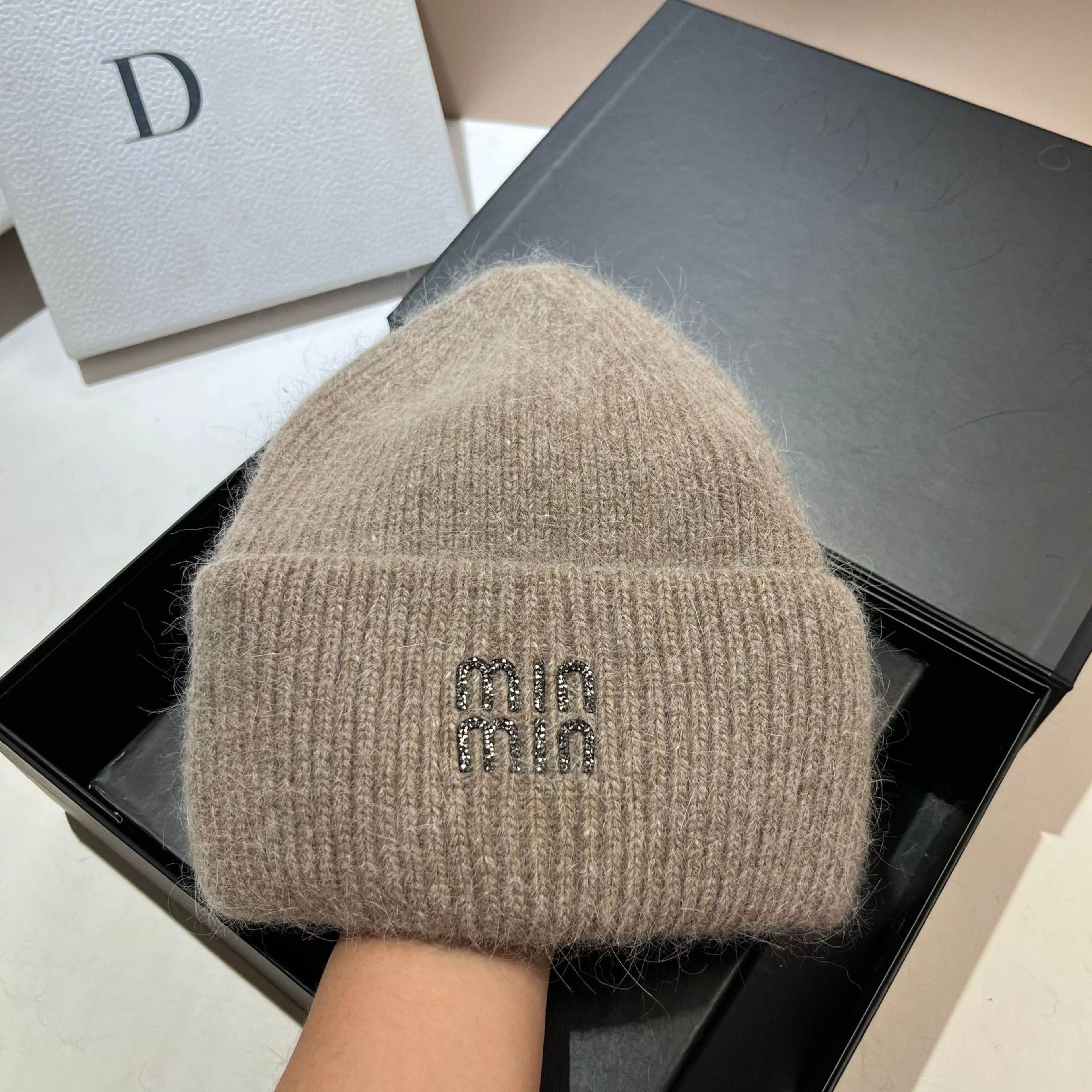 Winter Warm Plush Hat, Thickened and Enlarged, Double Rolled Edge Knitted Beanie – view 7