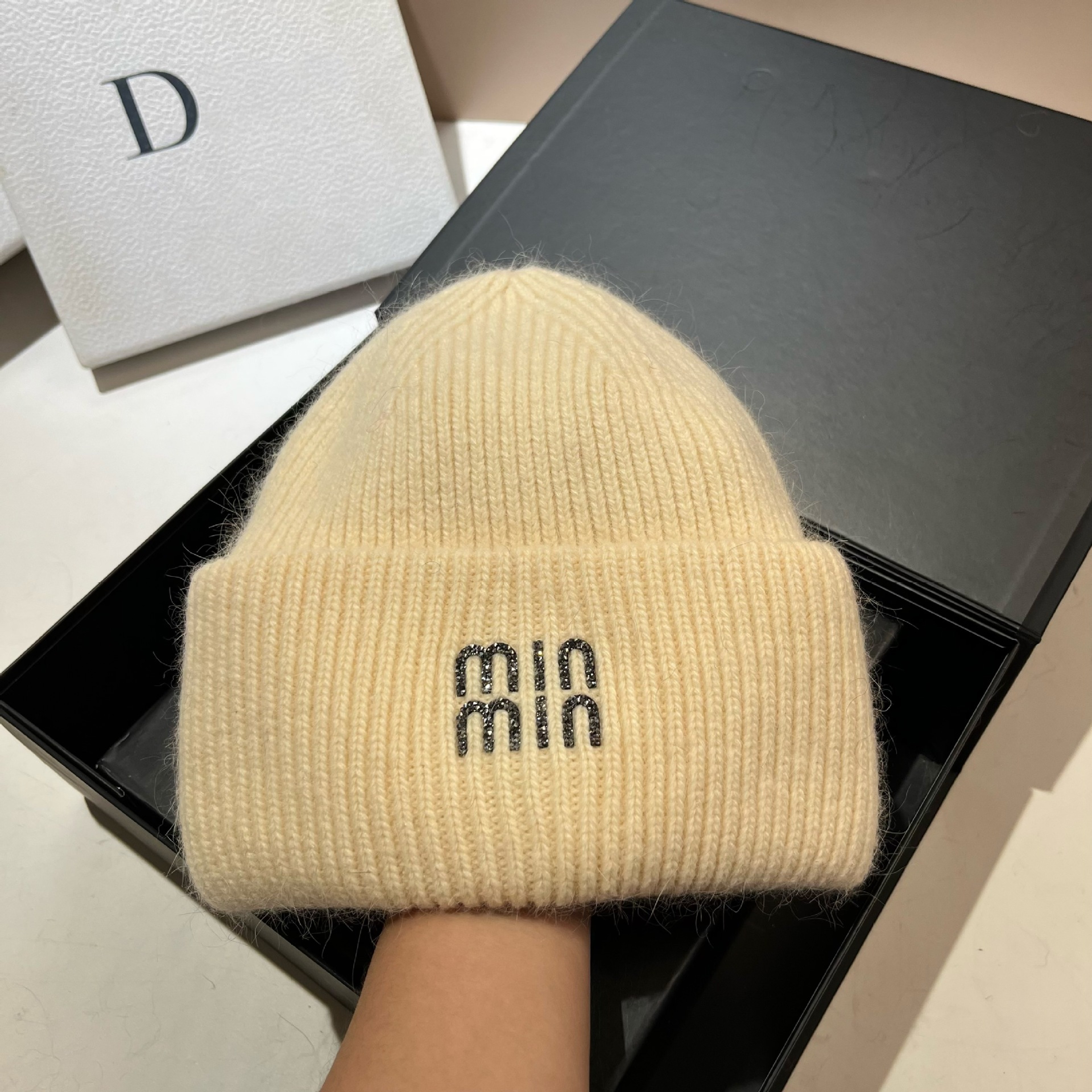 Winter Warm Plush Hat, Thickened and Enlarged, Double Rolled Edge Knitted Beanie – view 8
