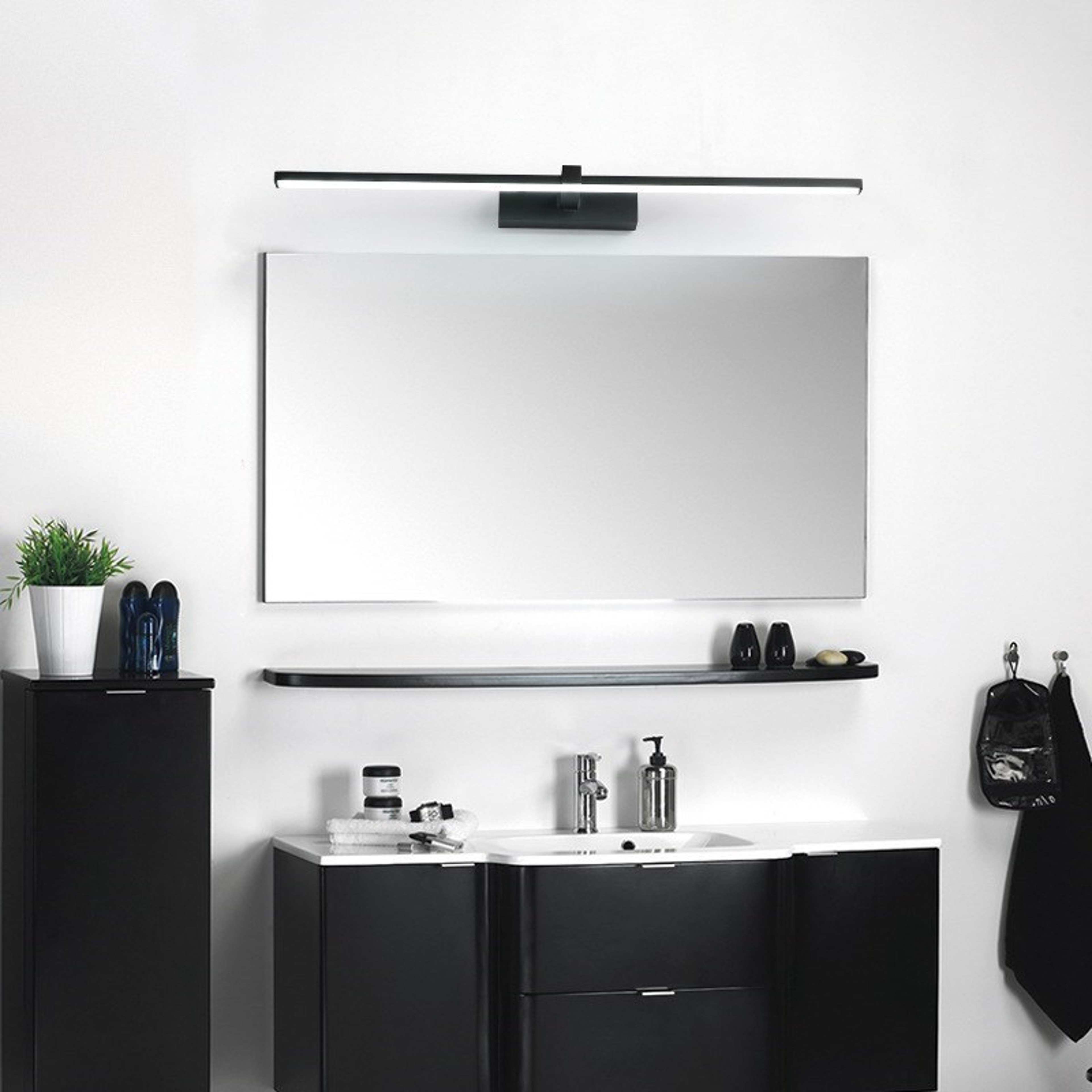 Bathroom Waterproof White Black LED Flat Lamp Led Mirror Lights Wall Lamps Modern Indoor Wall Lamp  3