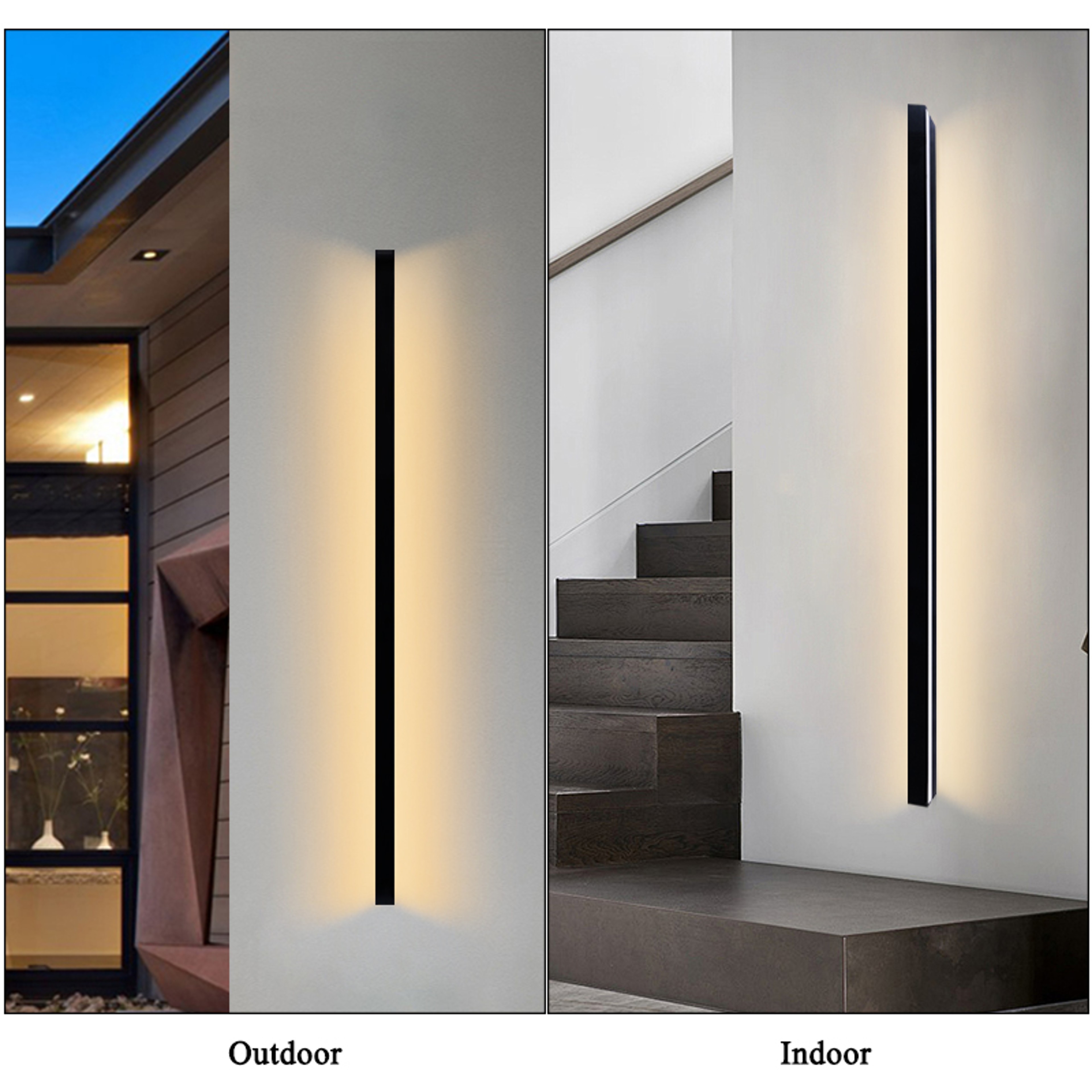 Outdoor Waterproof Modern LED Lighting Wall Lamp  Garden AC Long Wall Light Long Strip Decoration 4