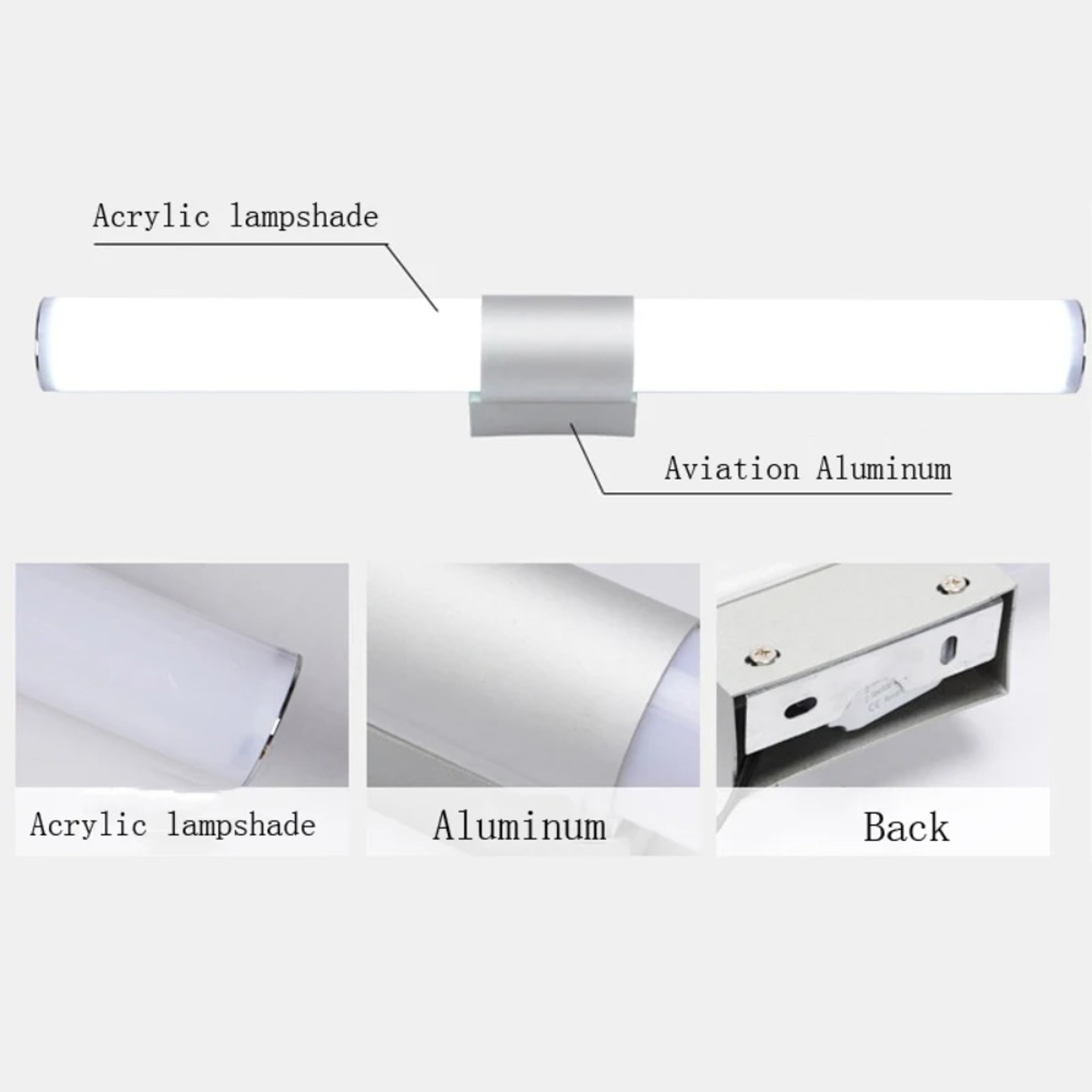 Nordic Style Vanity Light for Bathroom, Waterproof Mirror Lamp with Warm White for Bedroom – view 6