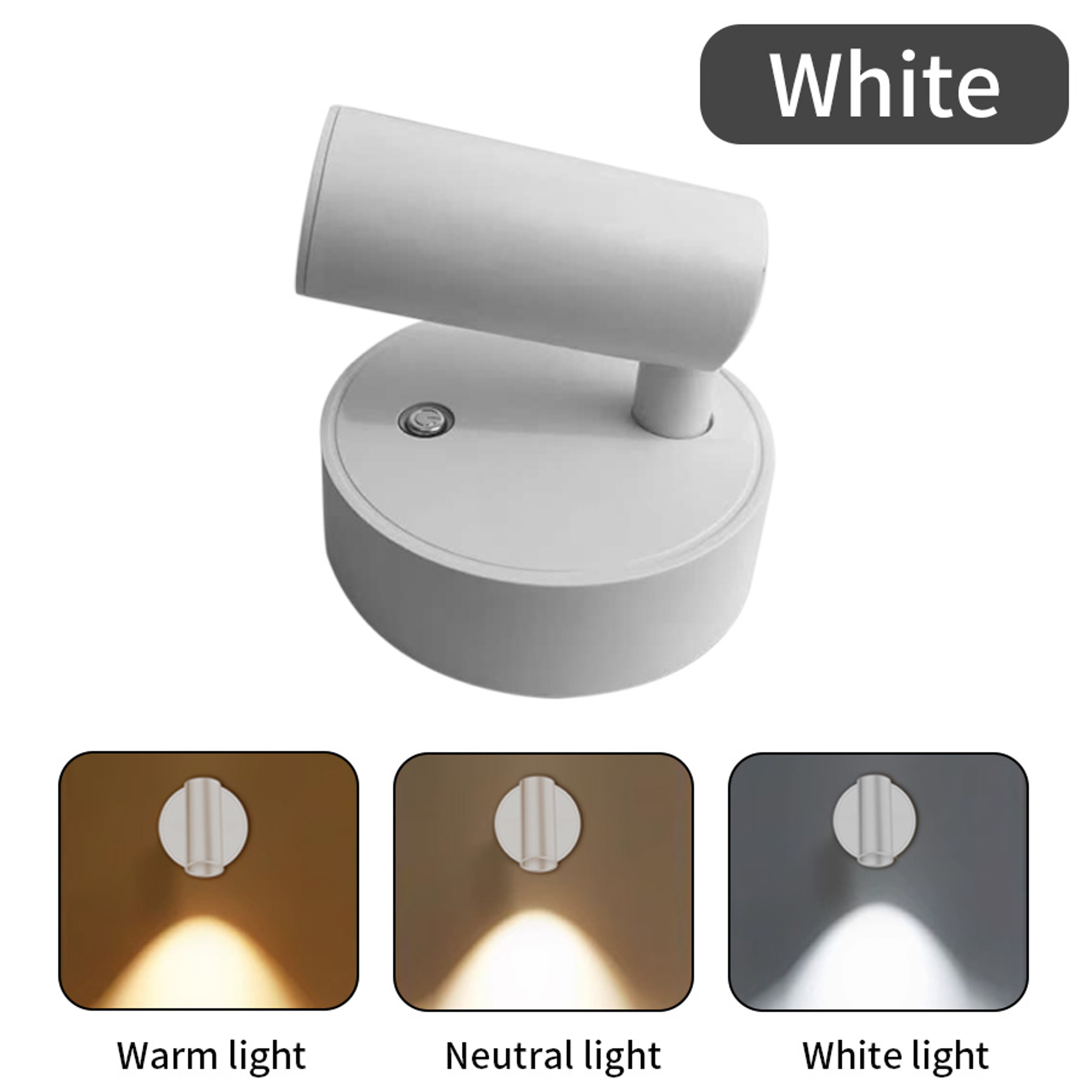 LED Cordless Wall Light With Magnetic Base USB Rechargeable Touch Switch Dimmable Bedside Reading L 2