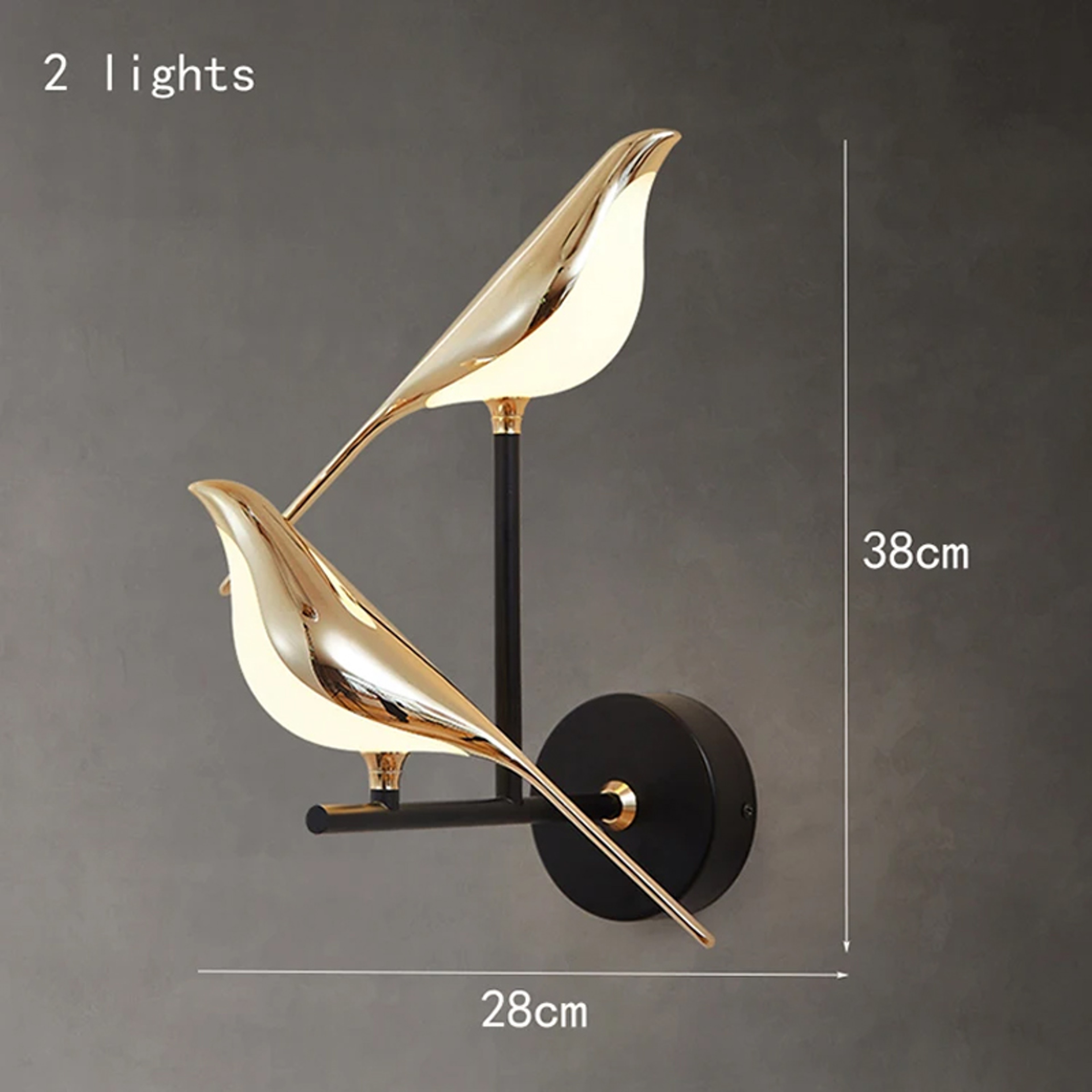 Nordic Golden Bird LED Wall Lights Parlor Bar Creative Wall Lamps Novelty Sconces Bedroom Bedside L
