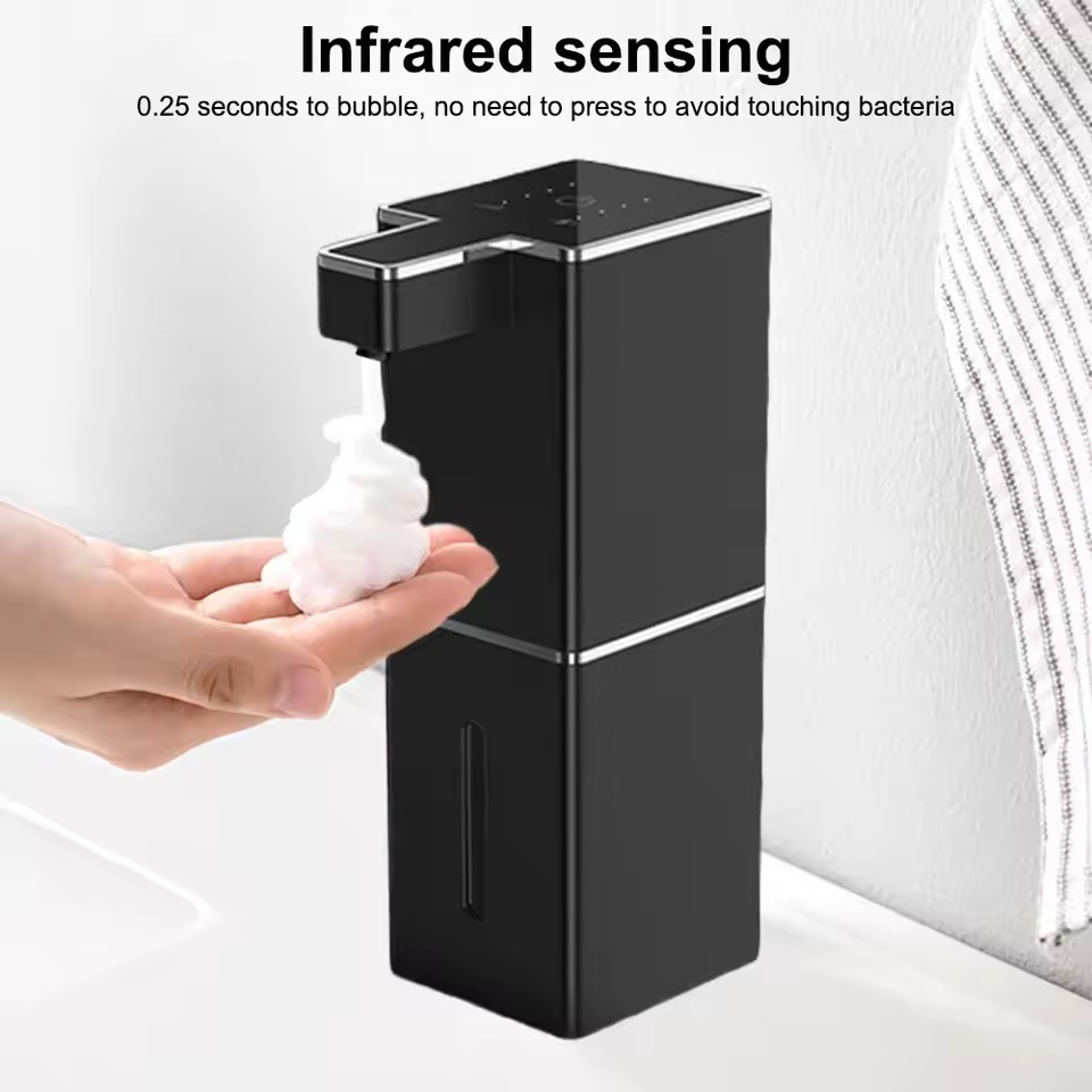 Touchless Automatic Sensor Soap Dispenser Wall Mounted Intelligent Induction Hand Cleaning Washing  5