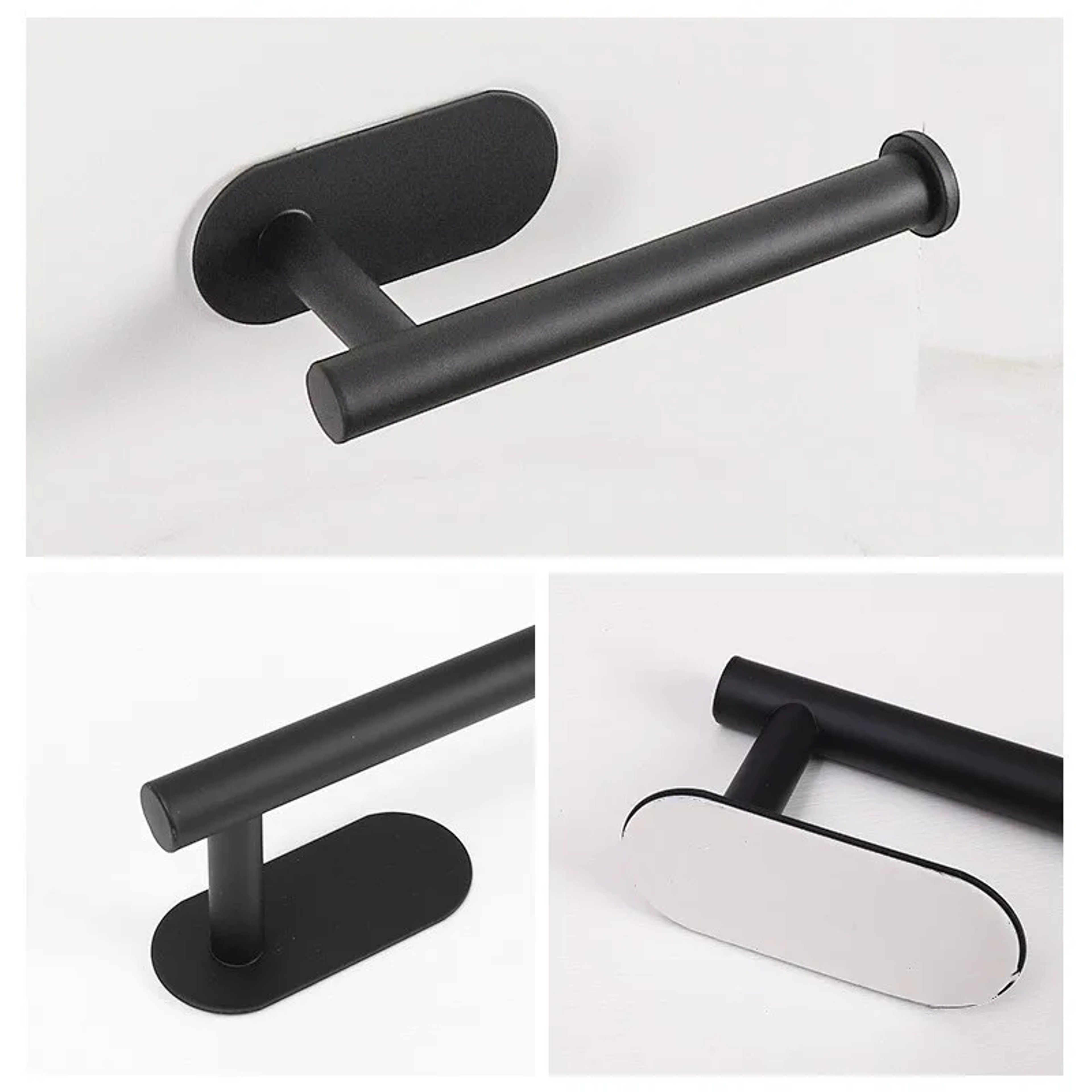 Stainless Steel No Punching Wall Mounted Toilet Paper Holder Rustproof Bathroom Kitchen Roll Paper  6