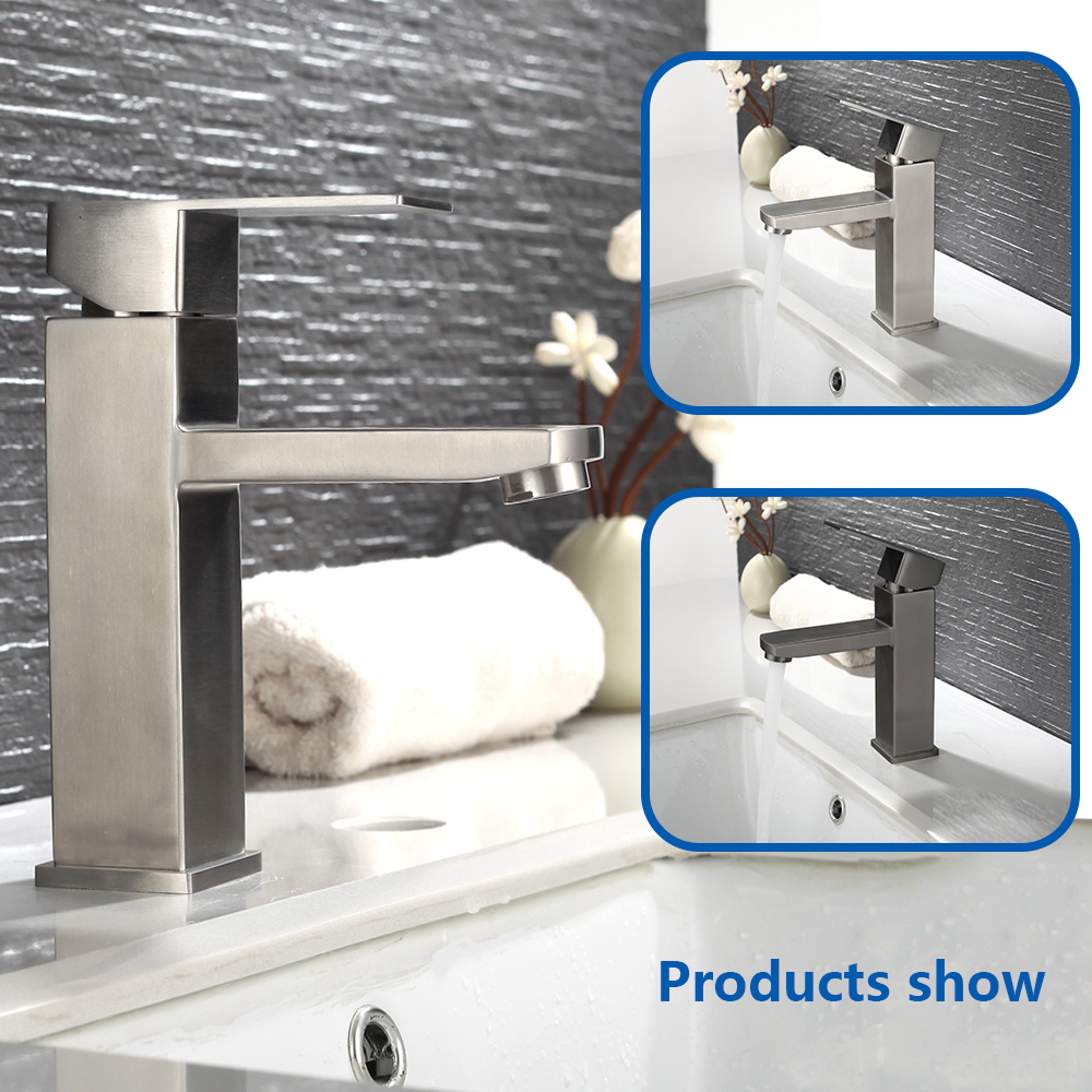 Matte Black Lavatory Basin Sink Bathroom Faucet Deck Mounted Hot Cold Mixer Taps Sink Tap Crane 7