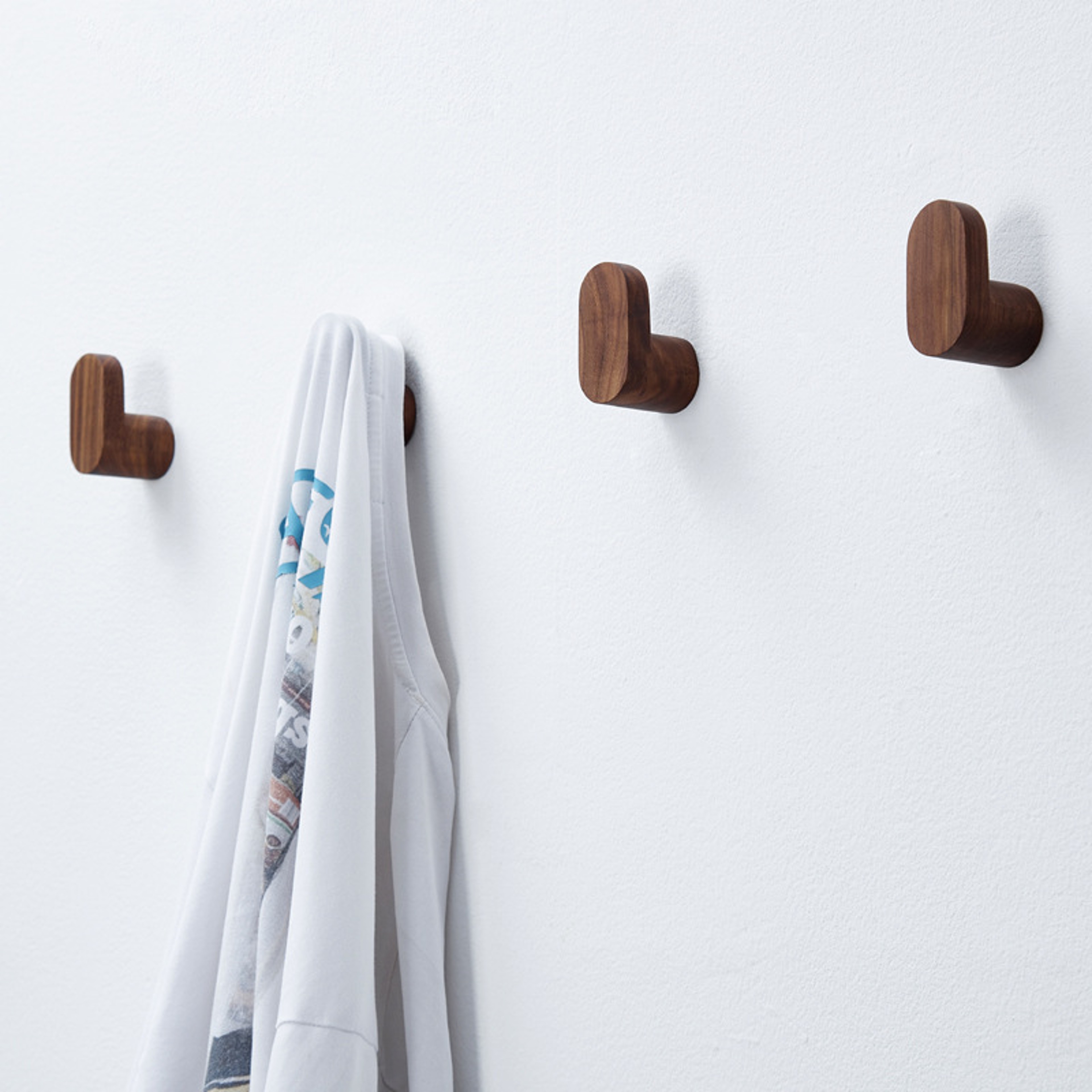 Wall Mounted Coat Hook Hanger, New Natural Wood Clothes Holder, Decorative Key Rack, Hat Scarf Handbag Storage – view 2