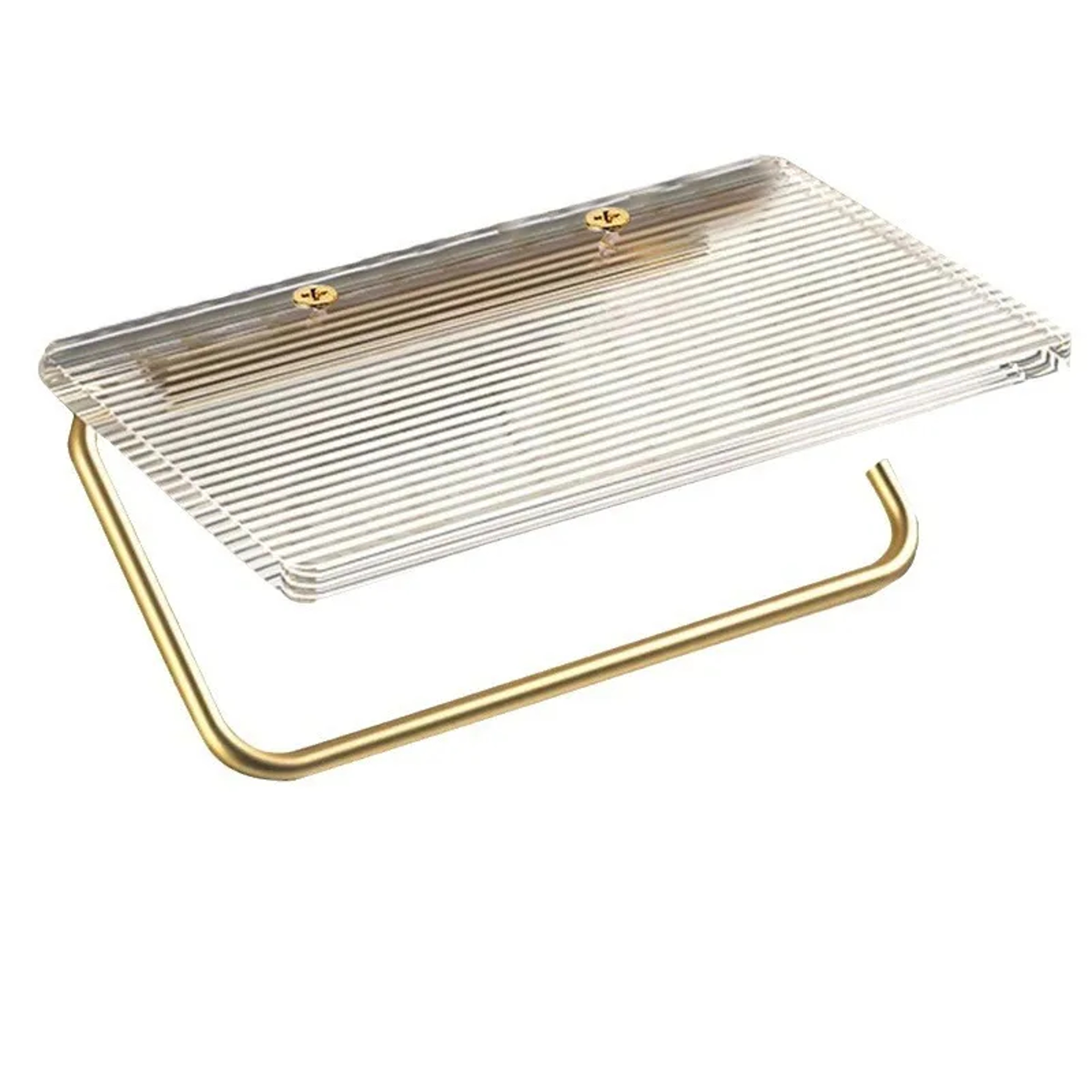 Gold Luxury Toilet Paper Holder Bathroom WallMounted Tissue Hanger PunchFree Acrylic Roll Paper Hol 7