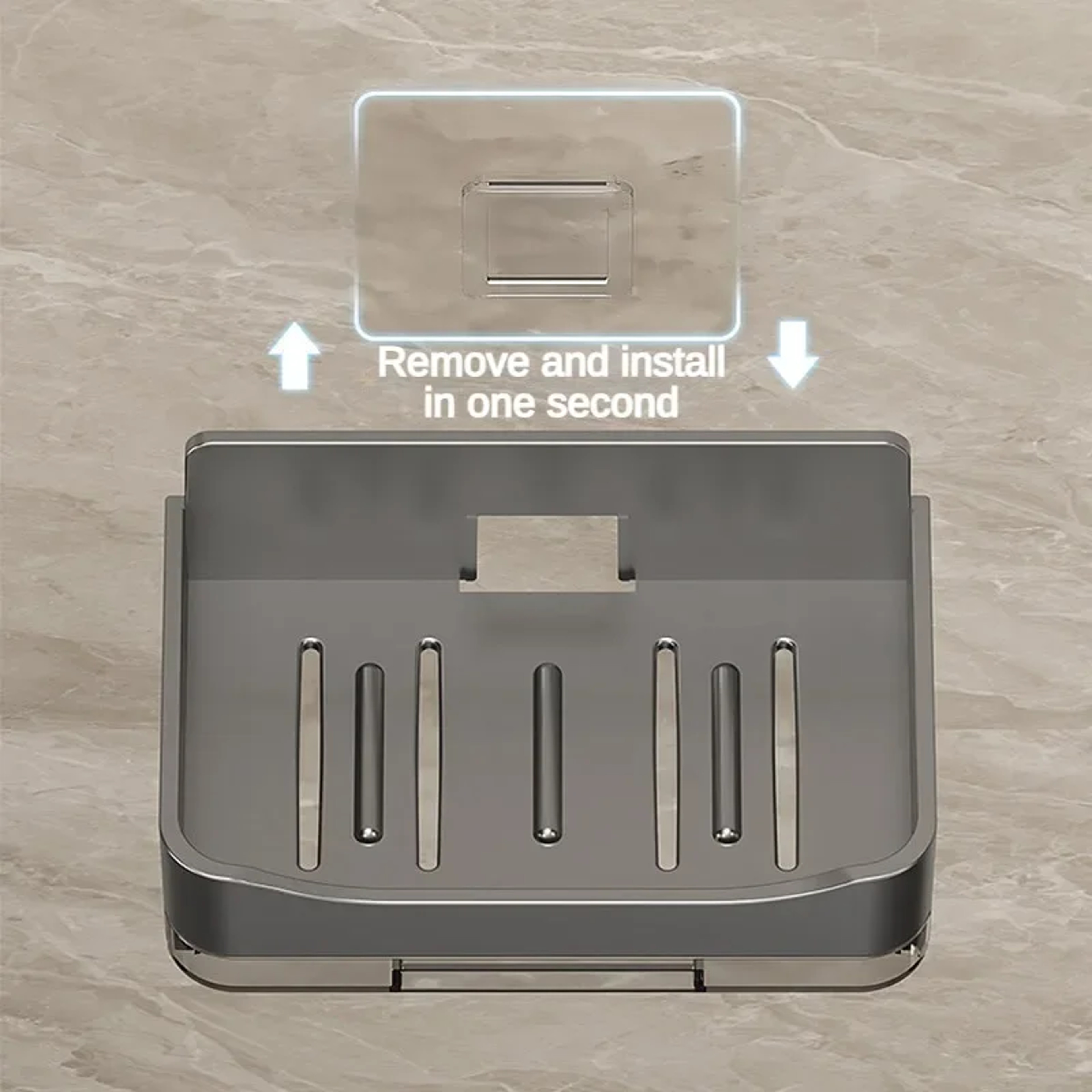 Wall Mounted Bathroom Soap Holder FreePunching Soap Sponge Organizer Double Drainage Soap Dish Bath 4