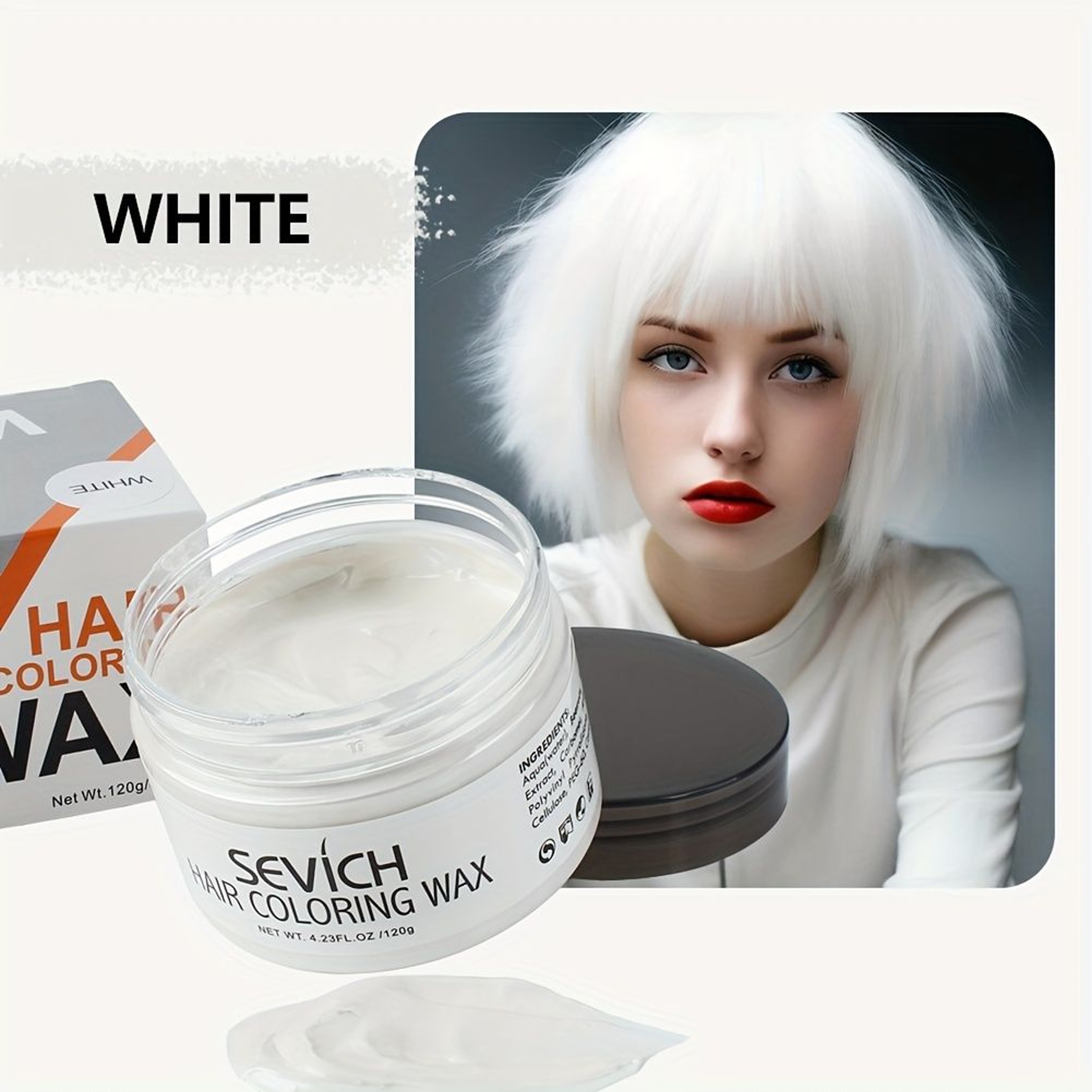 Temporary Hair Color Wax Easy to Wash DIY Hair Dye for Beards Eyebrows  Styling Dyed Mud