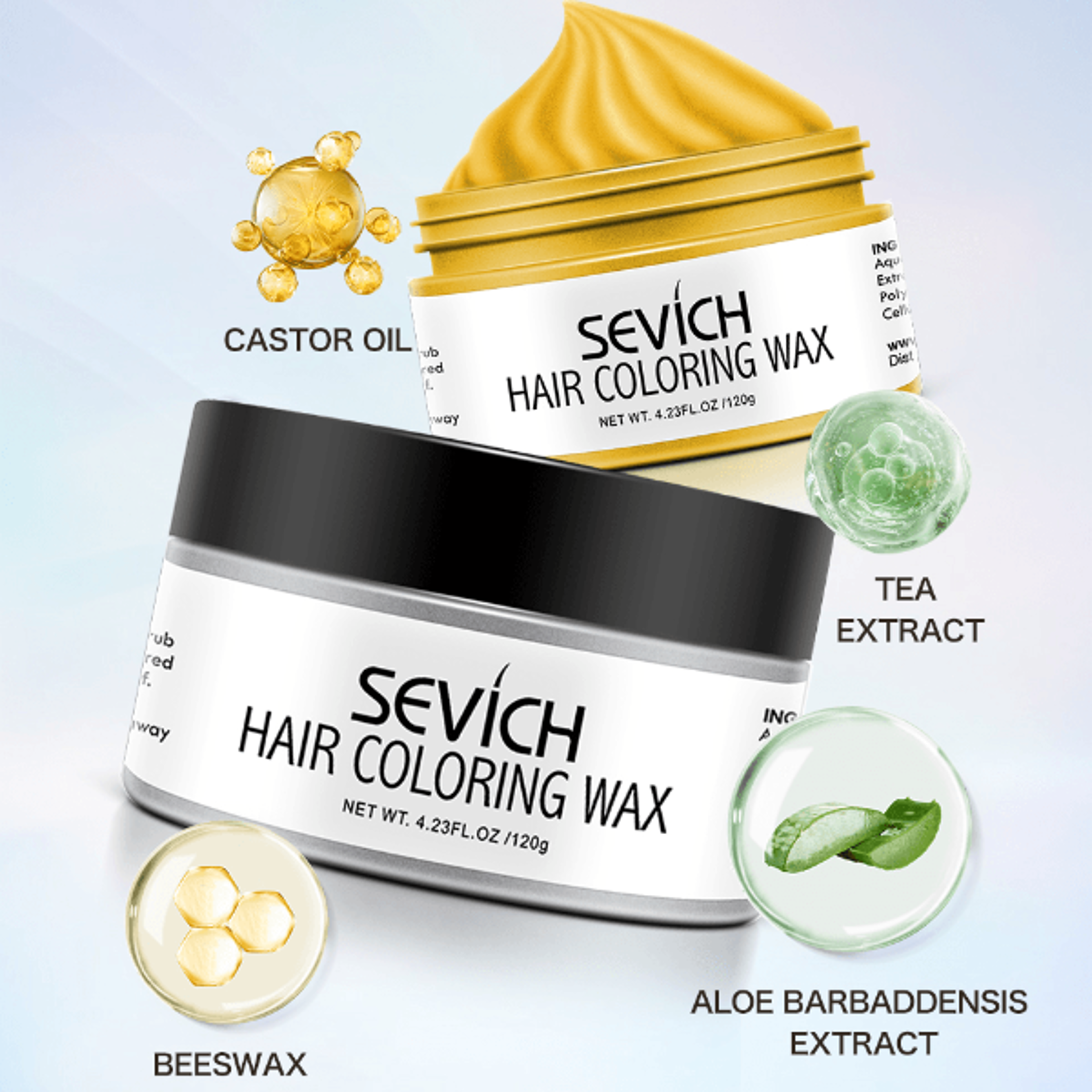 Temporary Hair Color Wax Easy to Wash DIY Hair Dye for Beards Eyebrows  Styling Dyed Mud