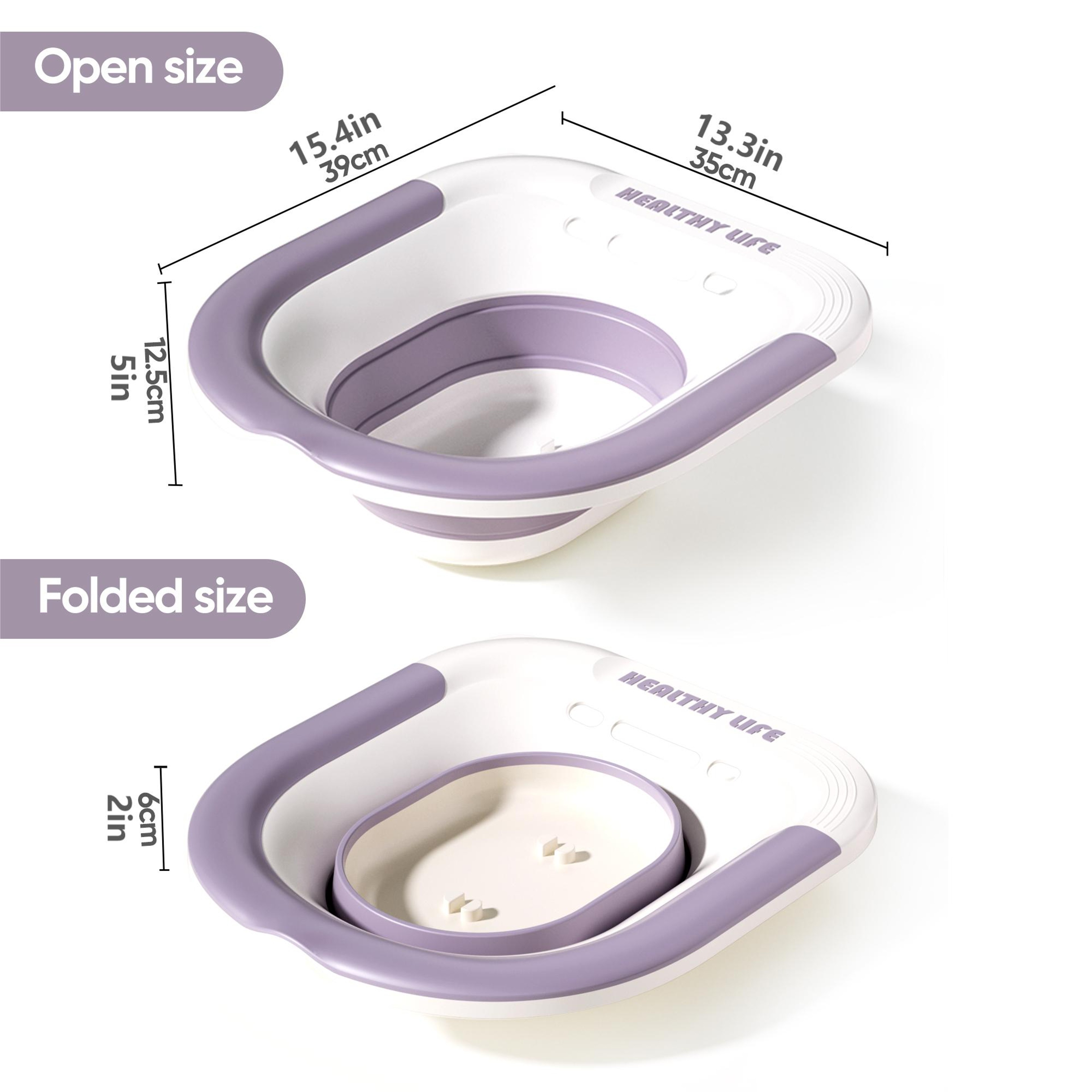 Pregnant Women Sitz Bath Tub Folding Toilet Basin for Postpartum Care  Hemorrhoid Relief 12