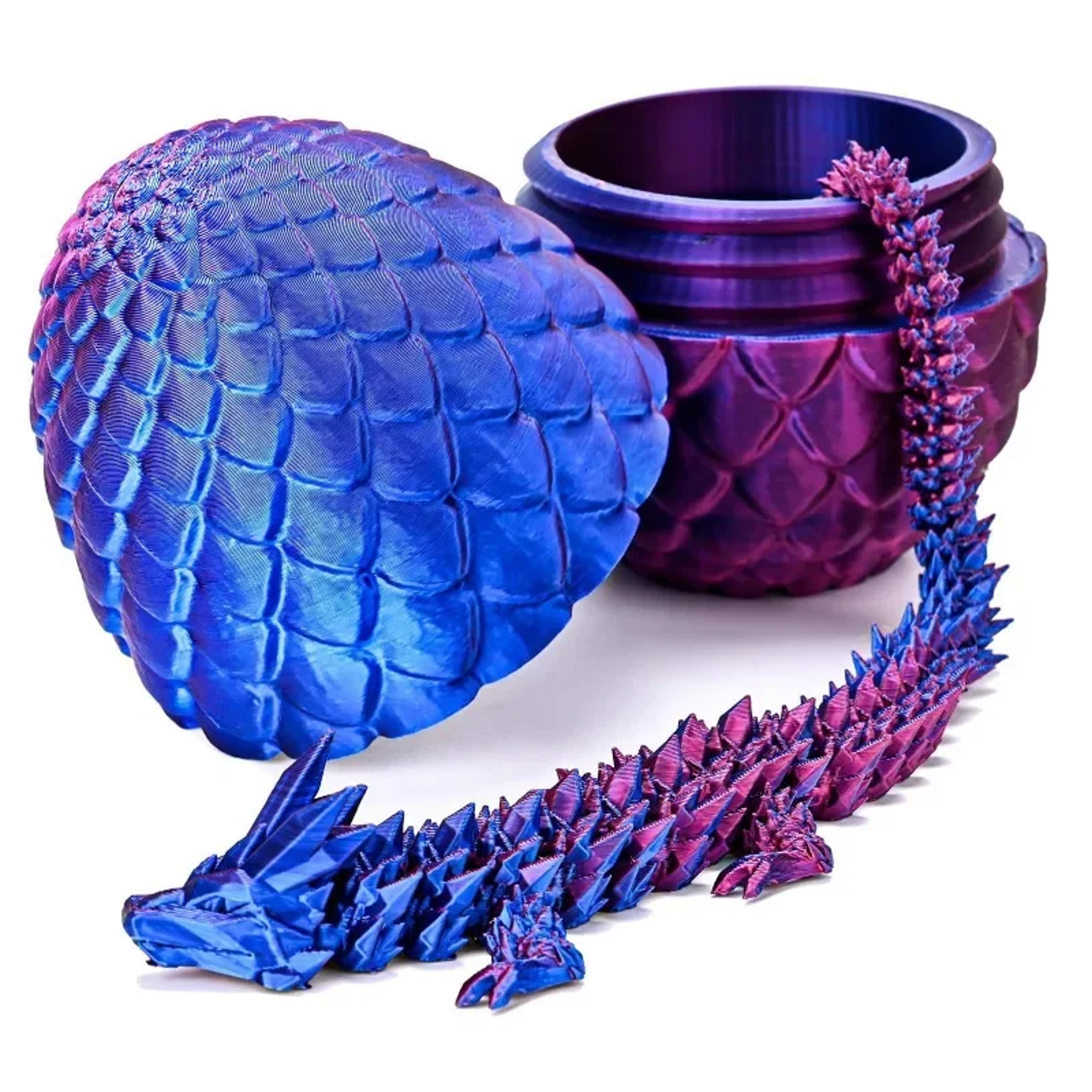 3D Printed Dragon Egg Full Articulated Dragon Model Movable Rotatable Desktop Ornament  Kid Toy 11