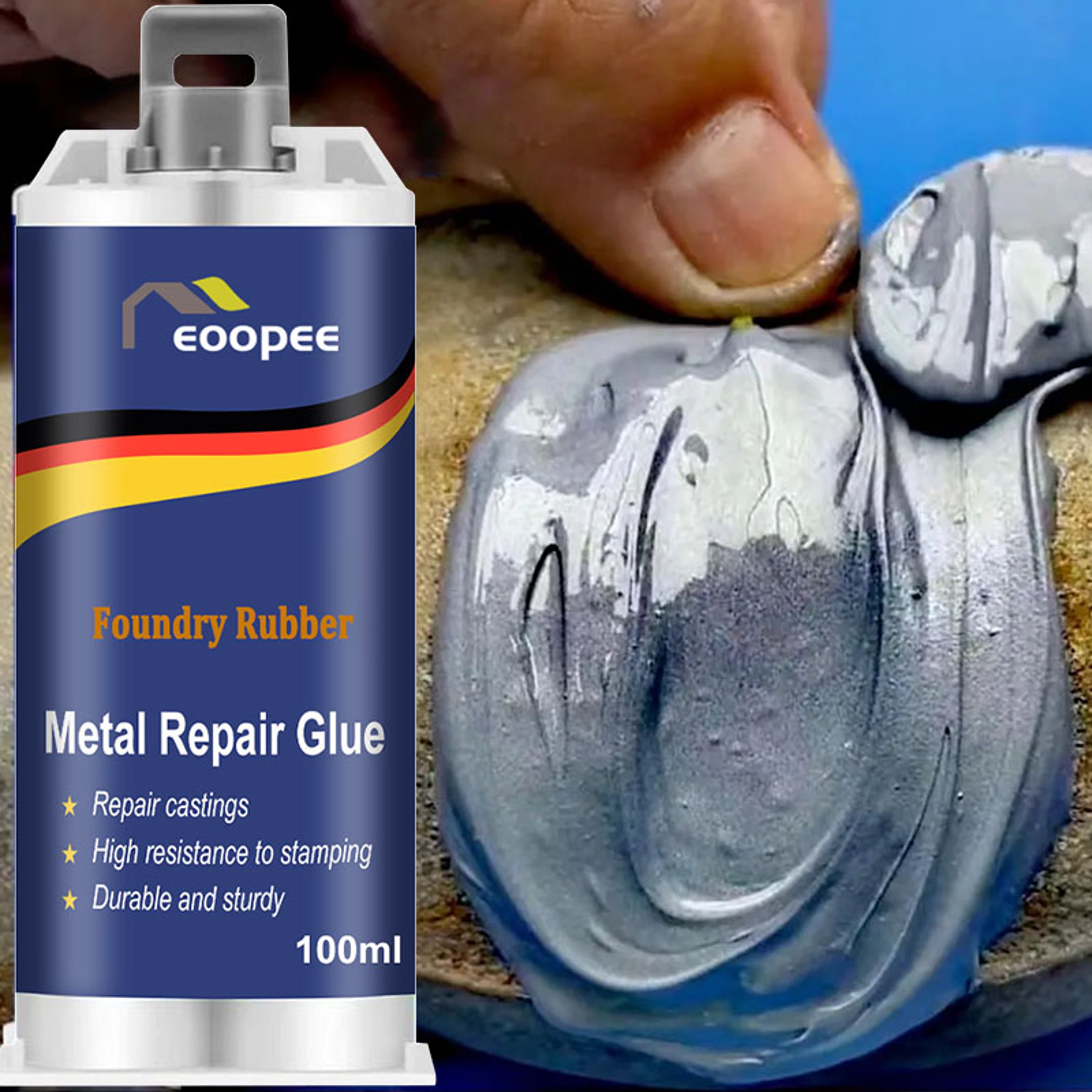 HighStrength Metal Repair Epoxy Adhesive Heat  Cold Resistant Welding Glue For Leak Repair  Bonding 0