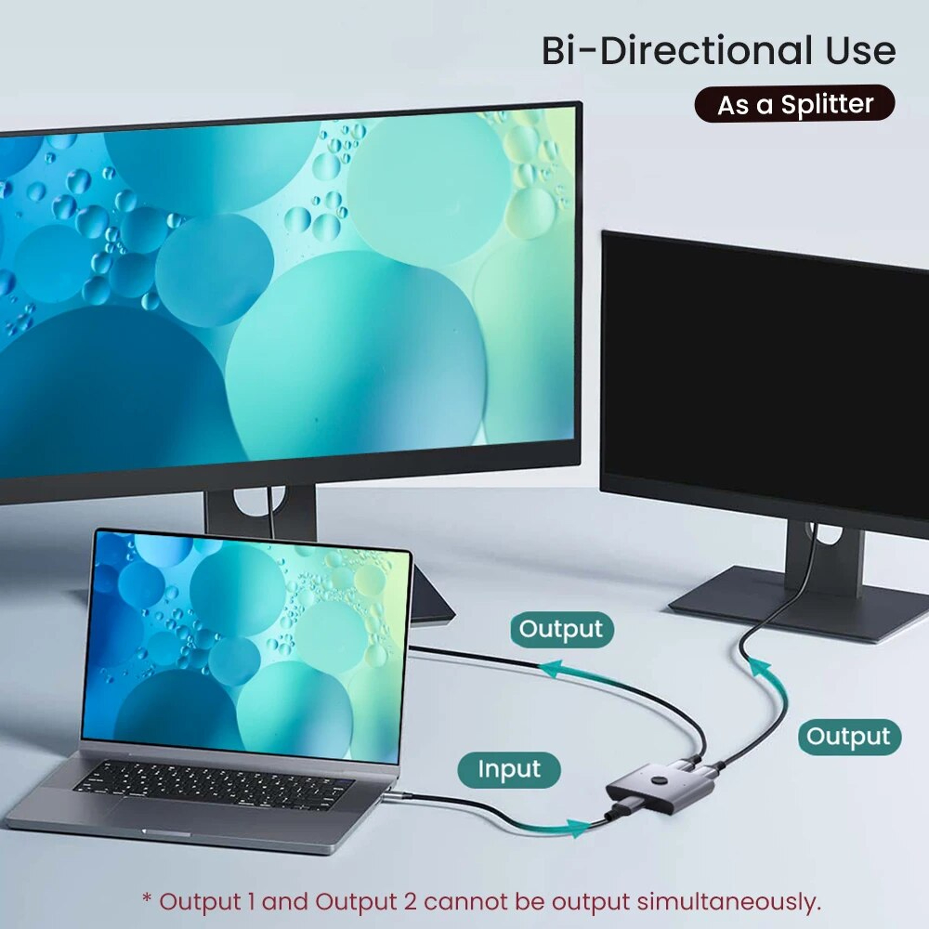 HDMI 21 BiDirectional Switcher 8K 60Hz 4K 120Hz Splitter 2 Input 1 Output 48Gbps Ultra HD Hub For P 3