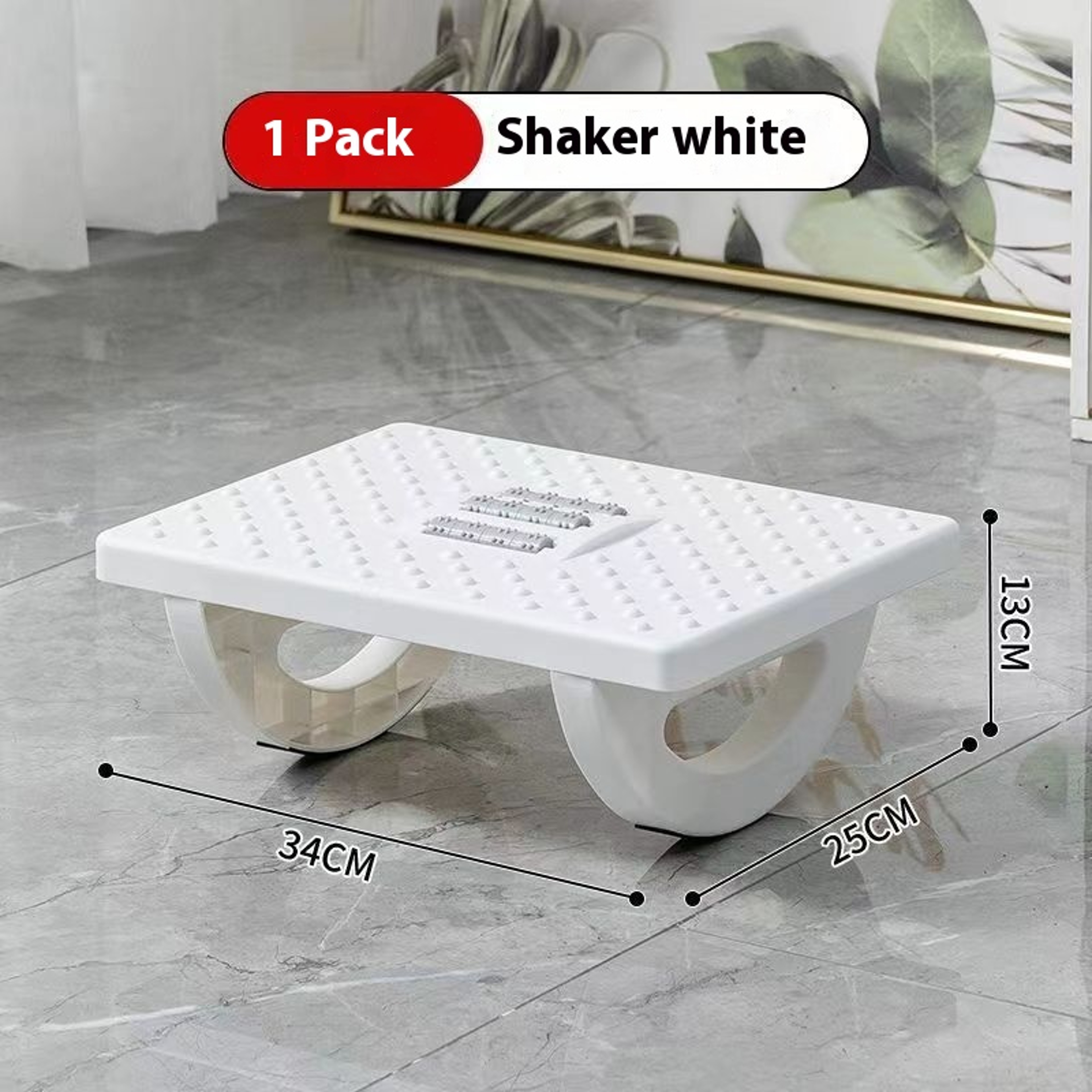 Adjustable Ergonomic Footrest with Massage Rollers Portable UnderDesk Foot Stool for Home Office C